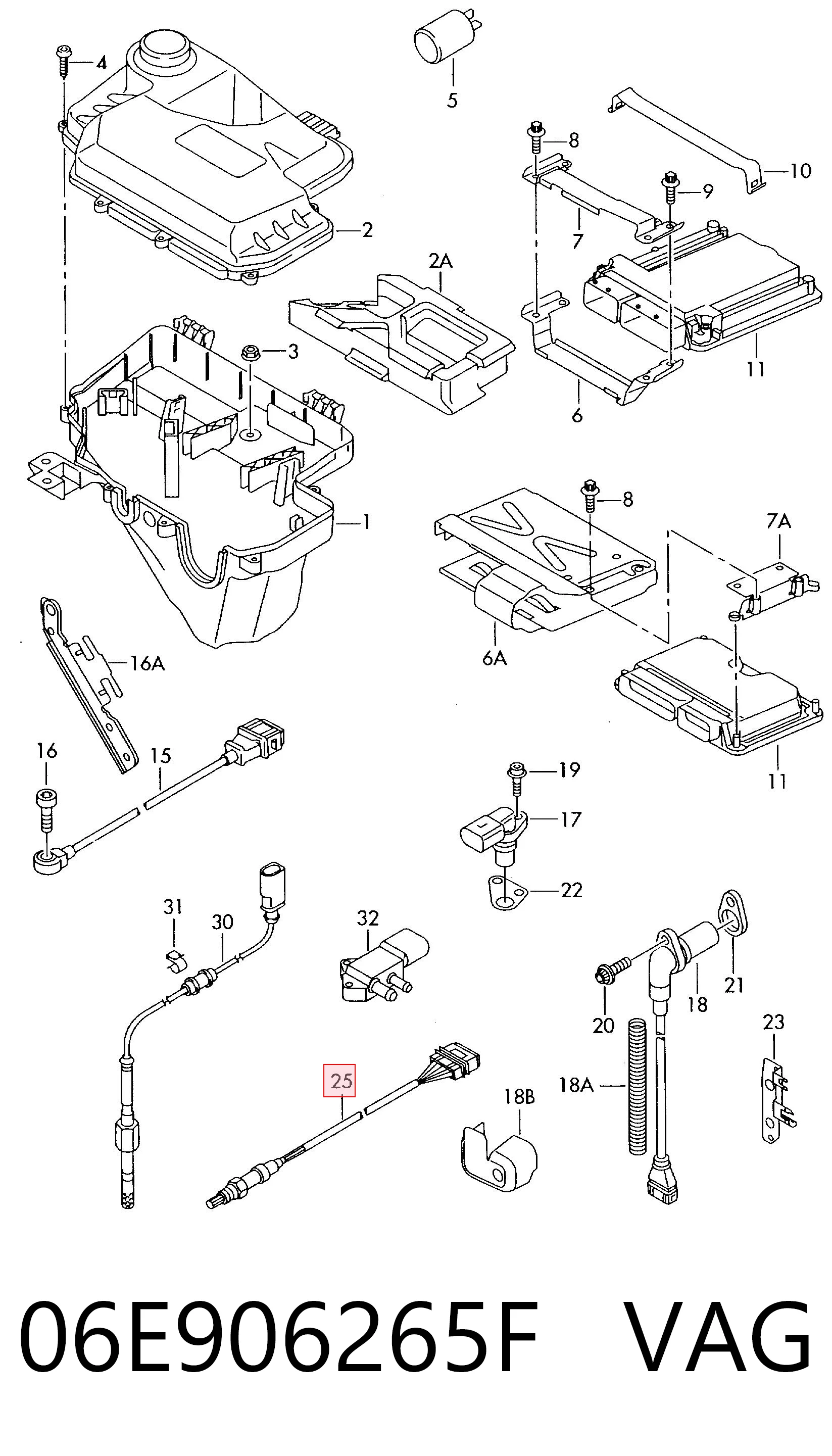 06E906265F VAG Sonda lambda czujnik tlenu przed katalizatorem