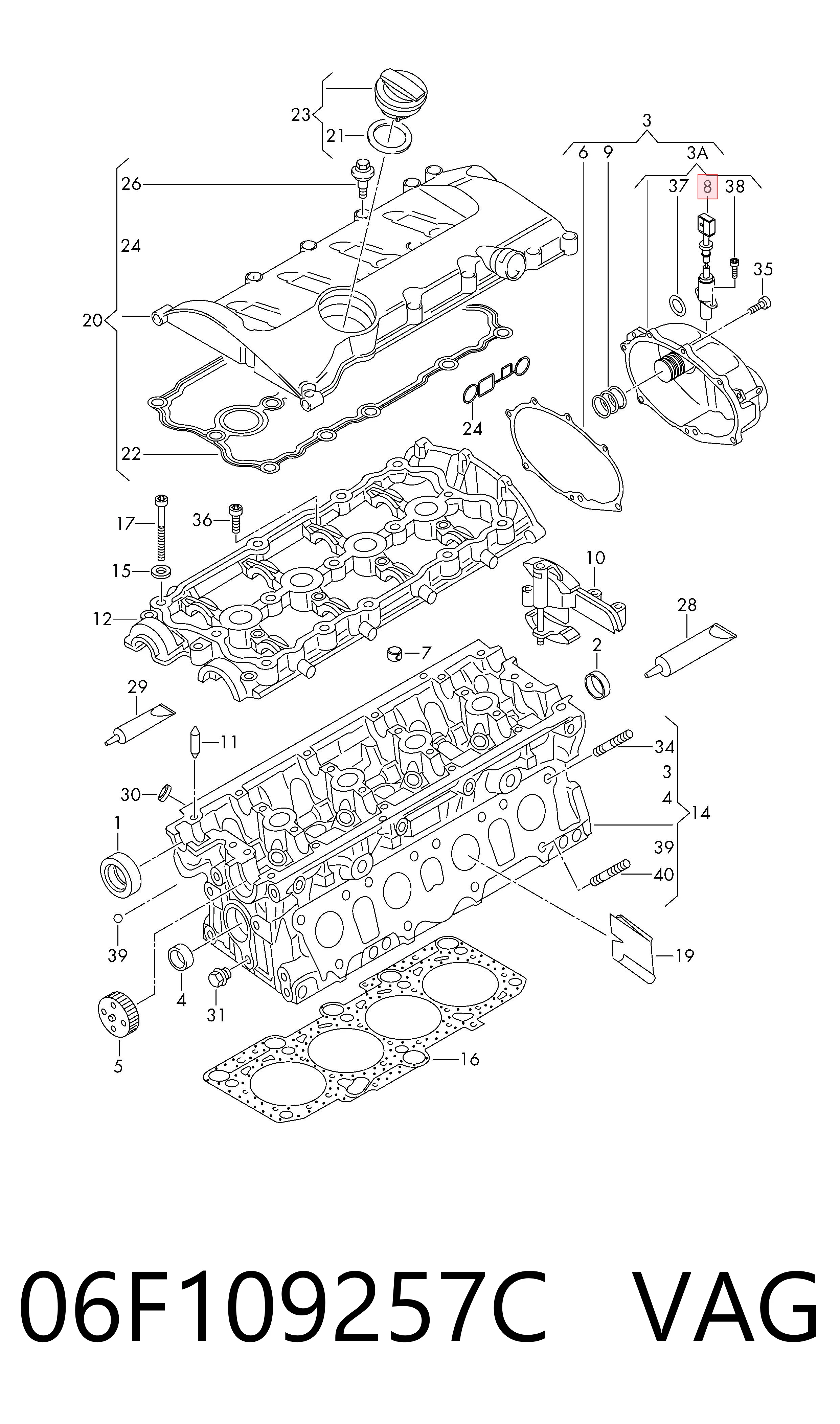 06F109257C VAG Zawór elektromagnetyczny faz rozrządu