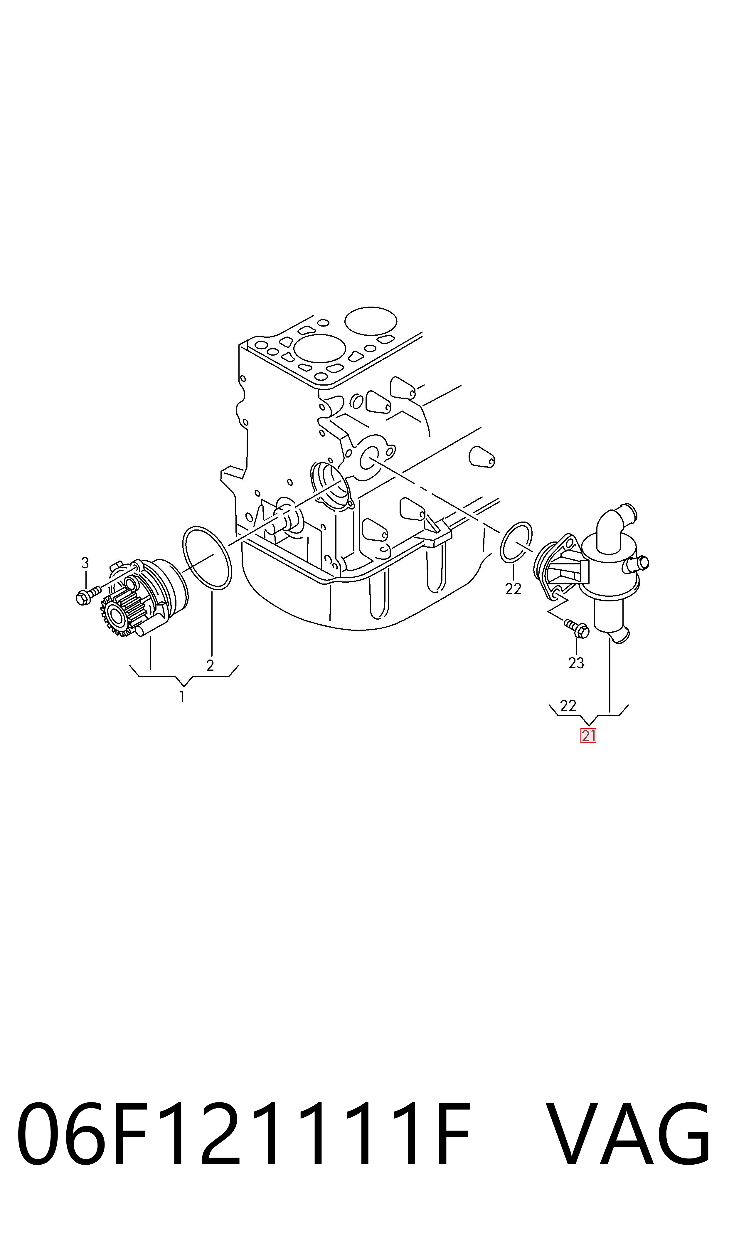 06F121111F VAG Termostat