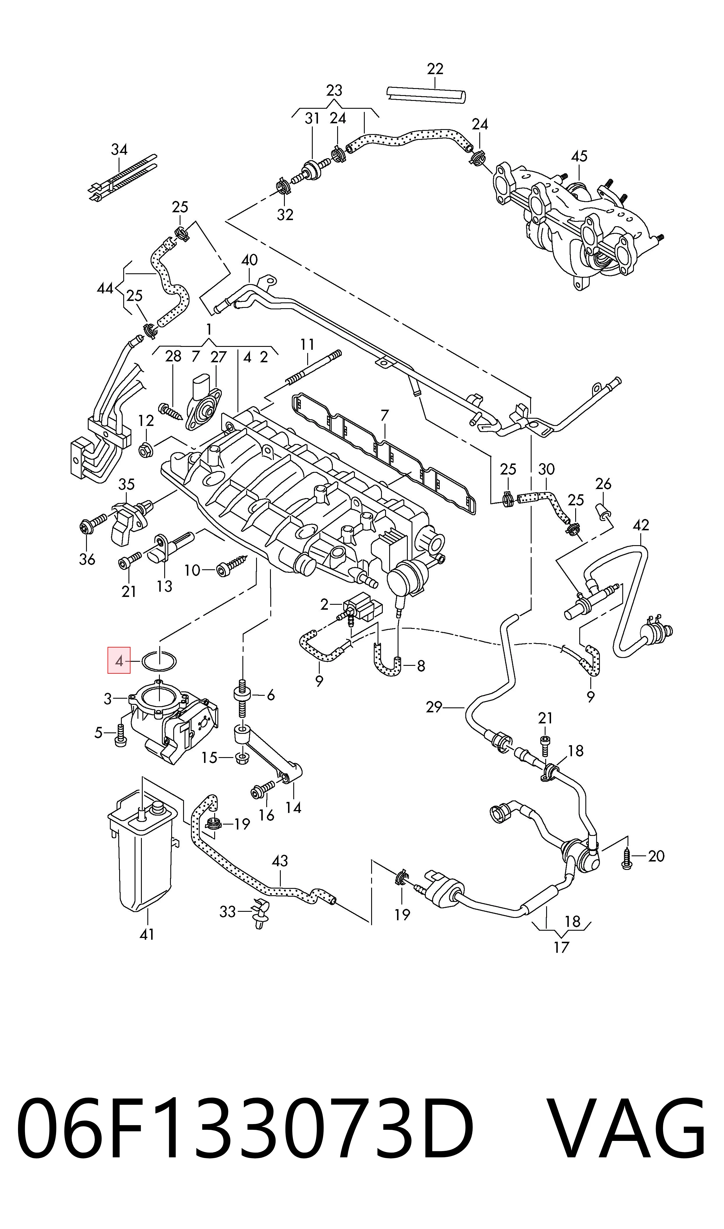 Uszczelka przepustnicy Audi A6 C7