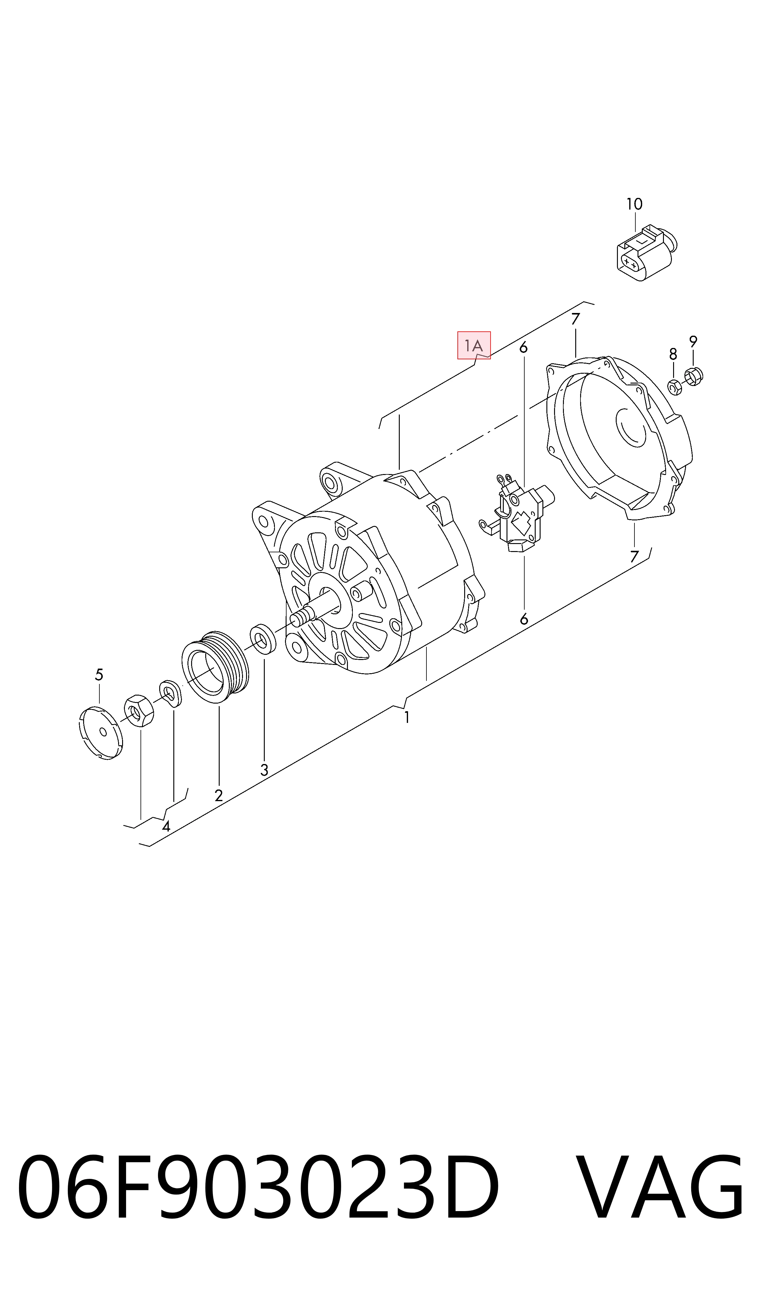 06F903023D VAG Alternator