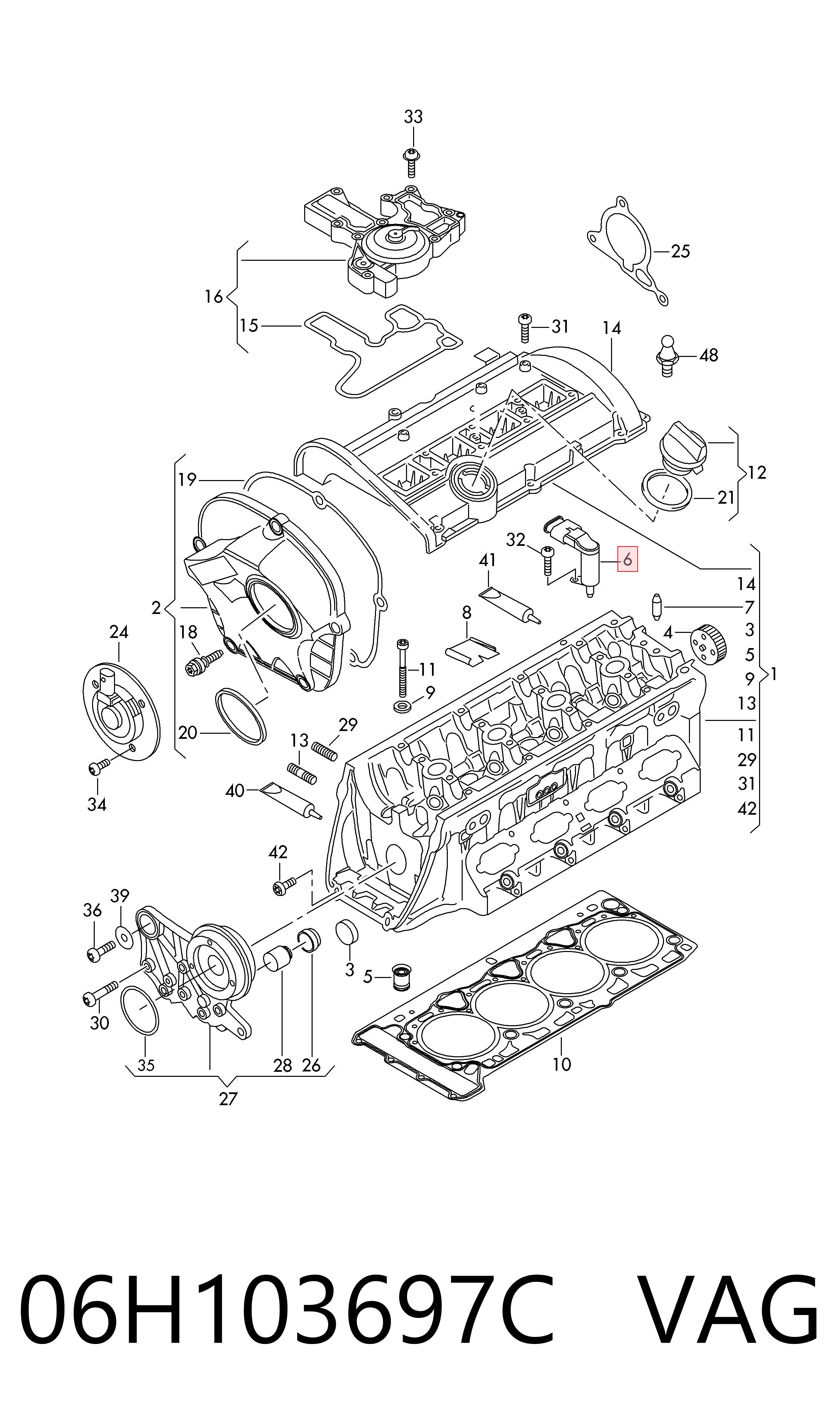 06H103697C VAG Regulator faz rozrządu