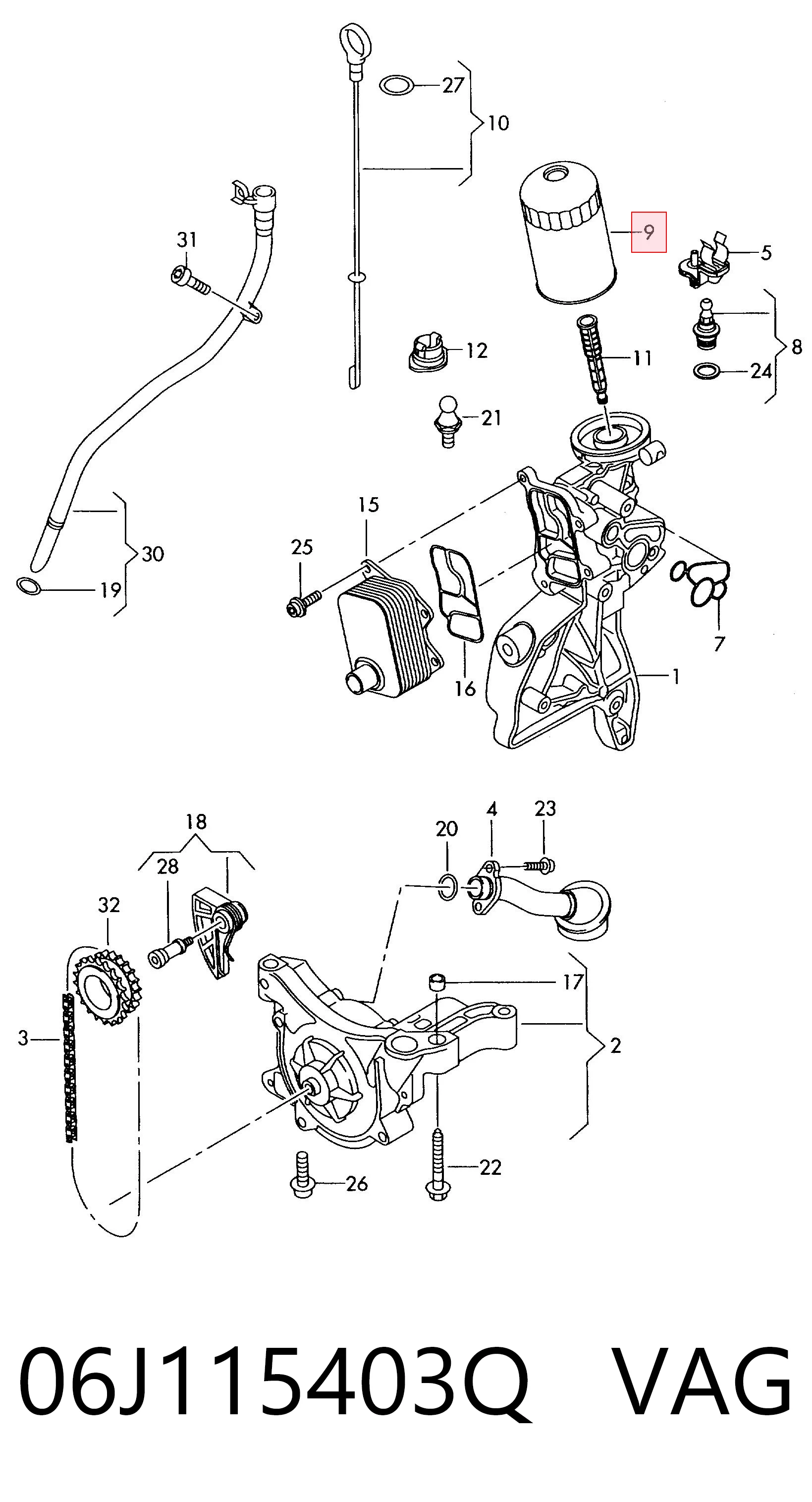 06J115403Q VAG Filtr oleju