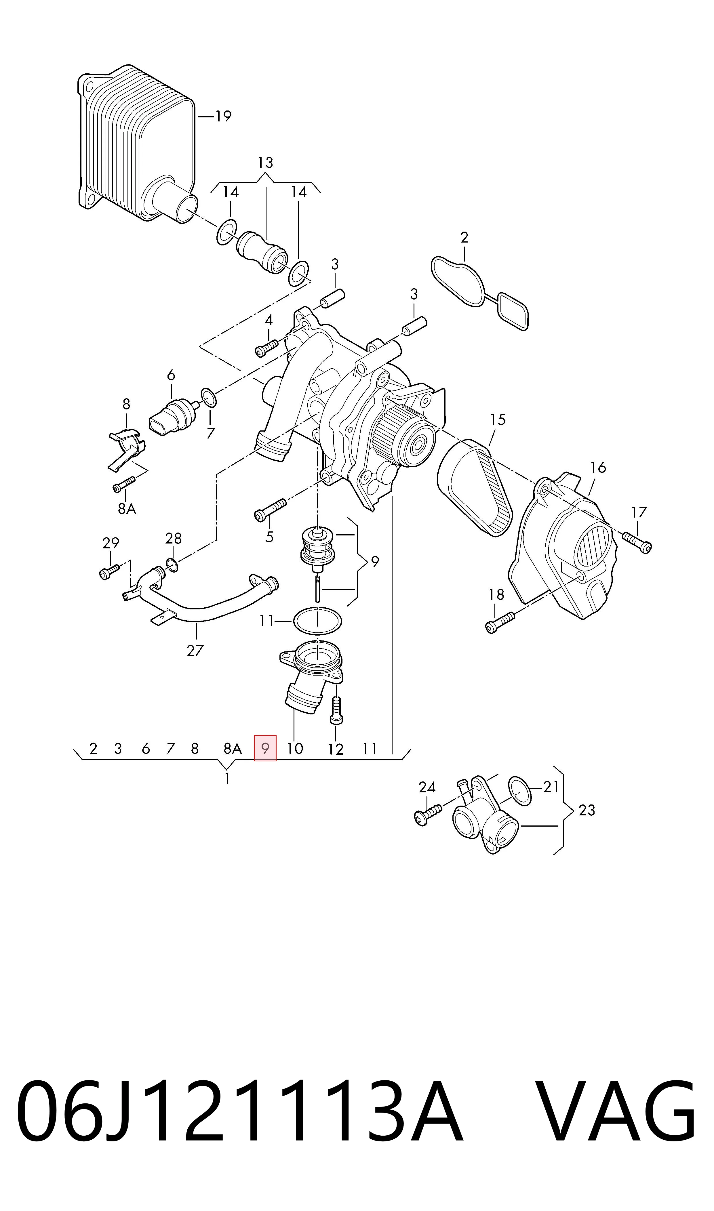 06J121113A VAG Termostat