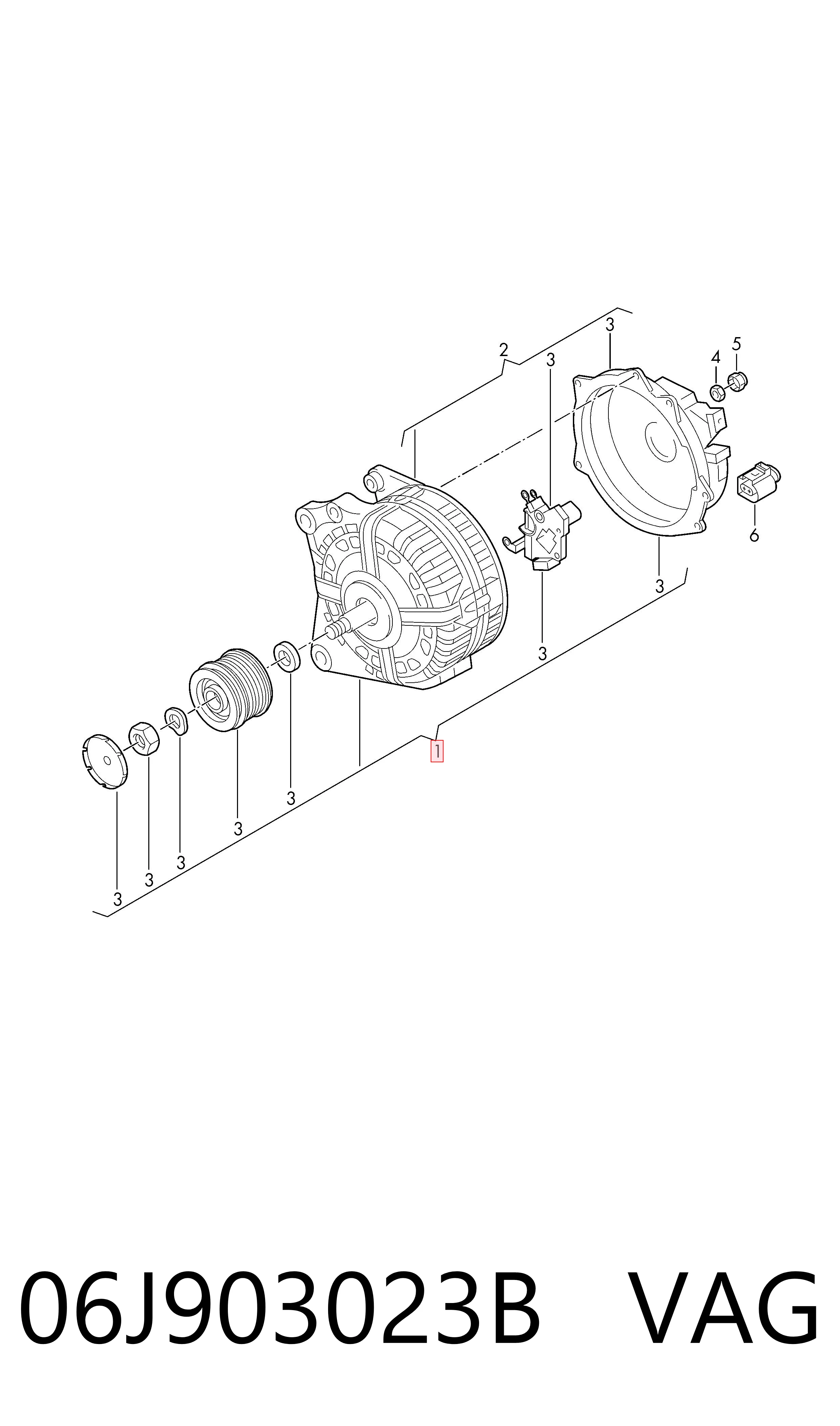06J903023B VAG Alternator