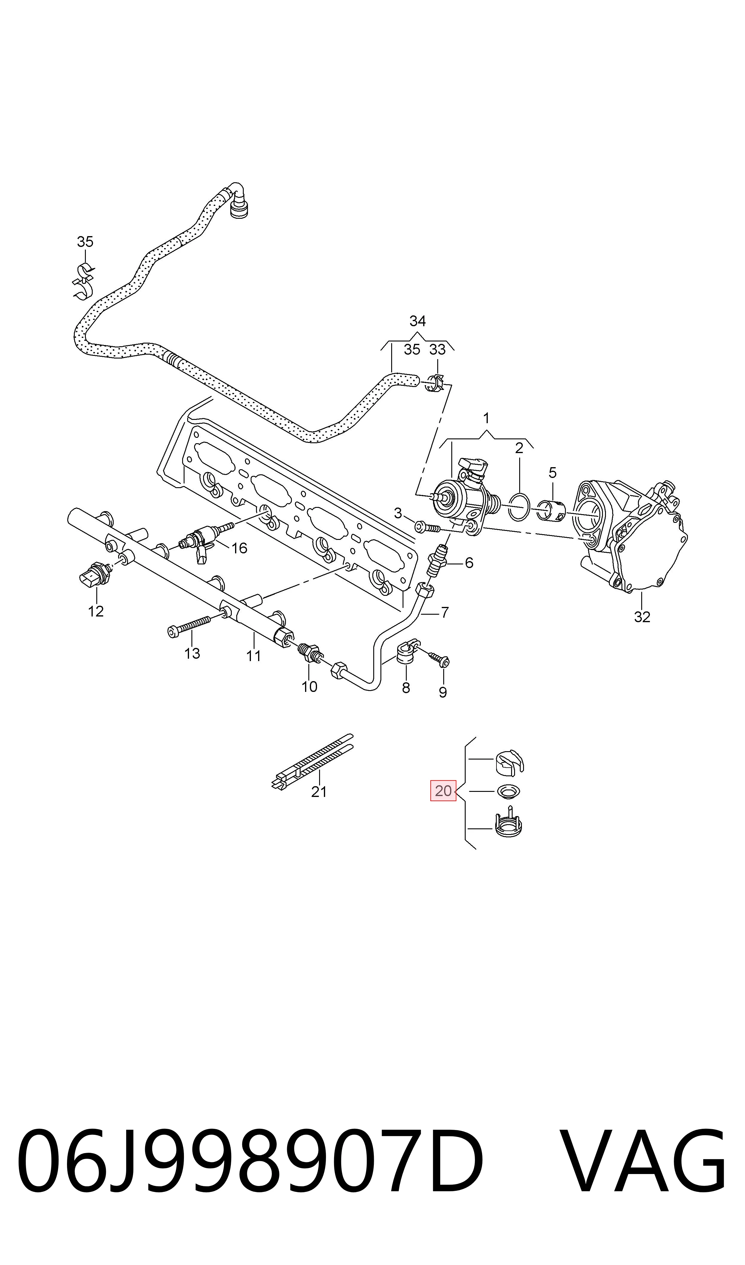 Zestaw naprawczy wtryskiwacza do Volkswagen Passat B7 362
