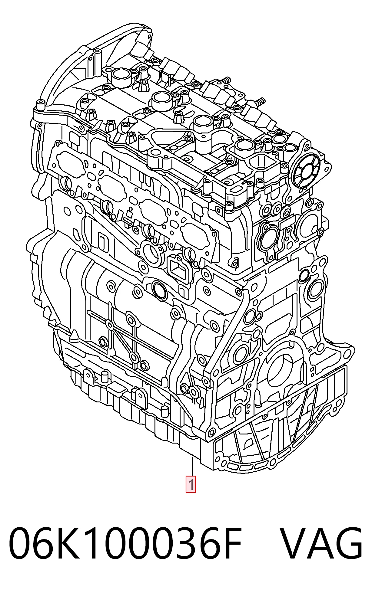 06K100036F VAG Silnik w komplecie