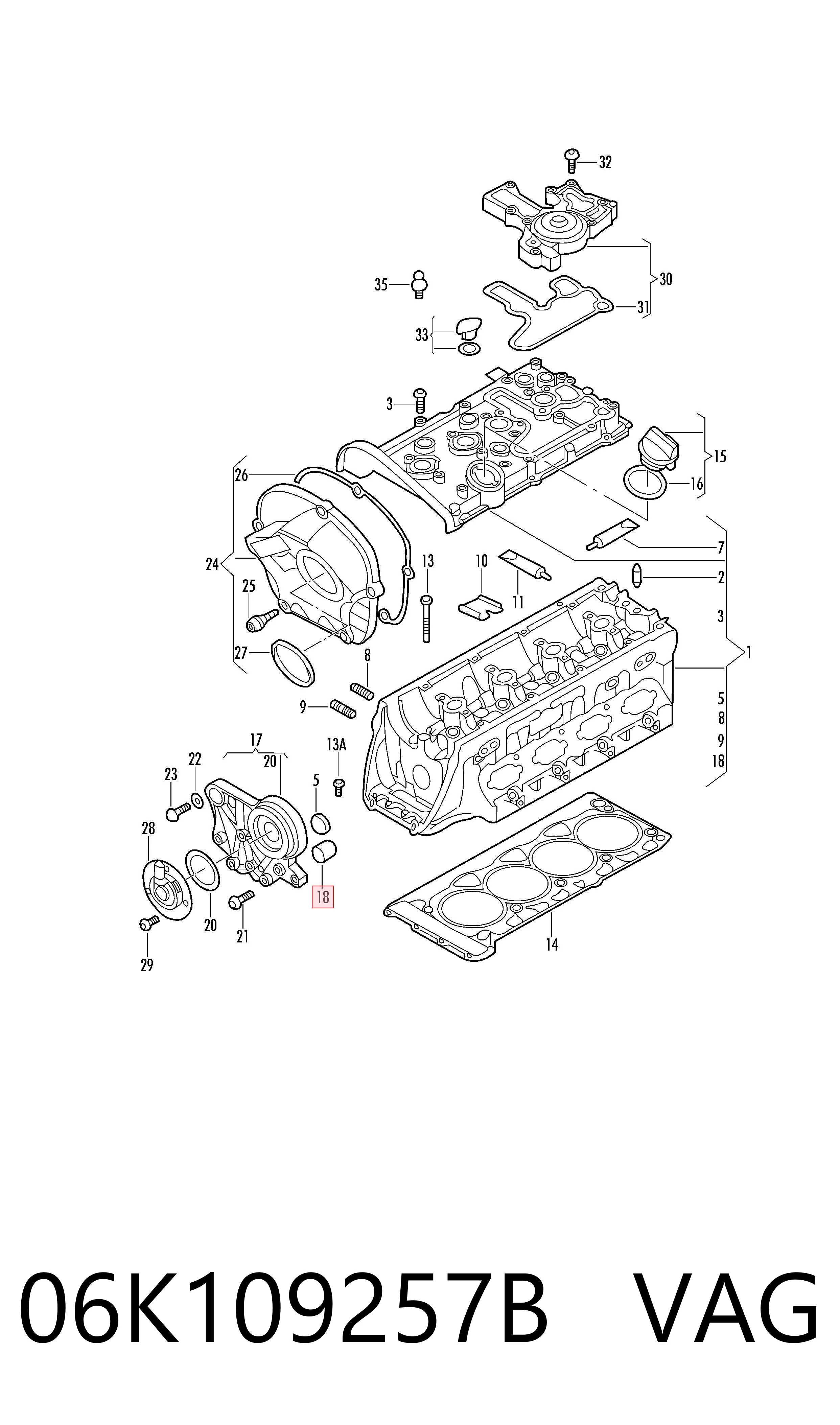 06K109257B VAG Zawór elektromagnetyczny faz rozrządu