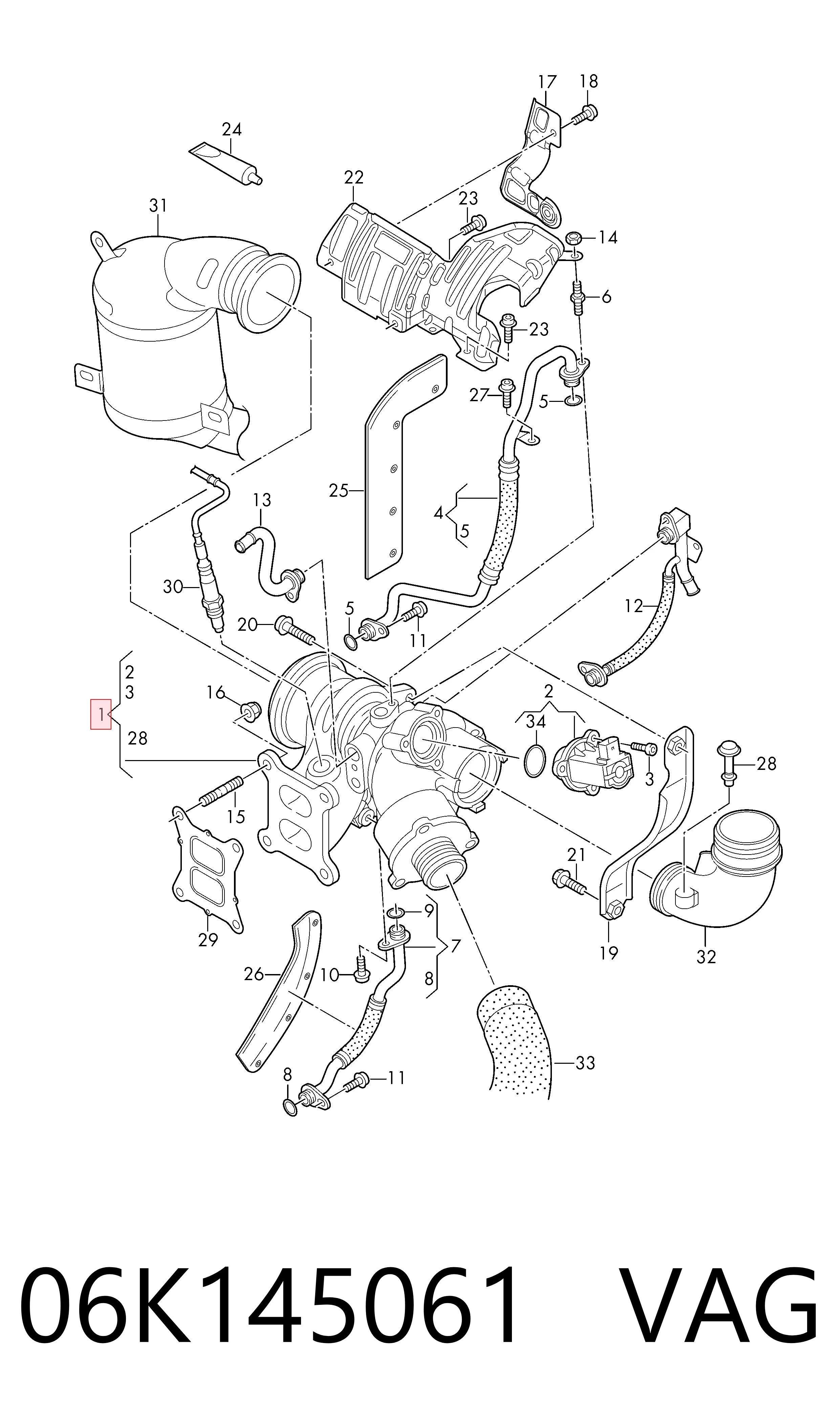 Do koszyka Turbina Volkswagen Tiguan Allspace  BW2, BJ2