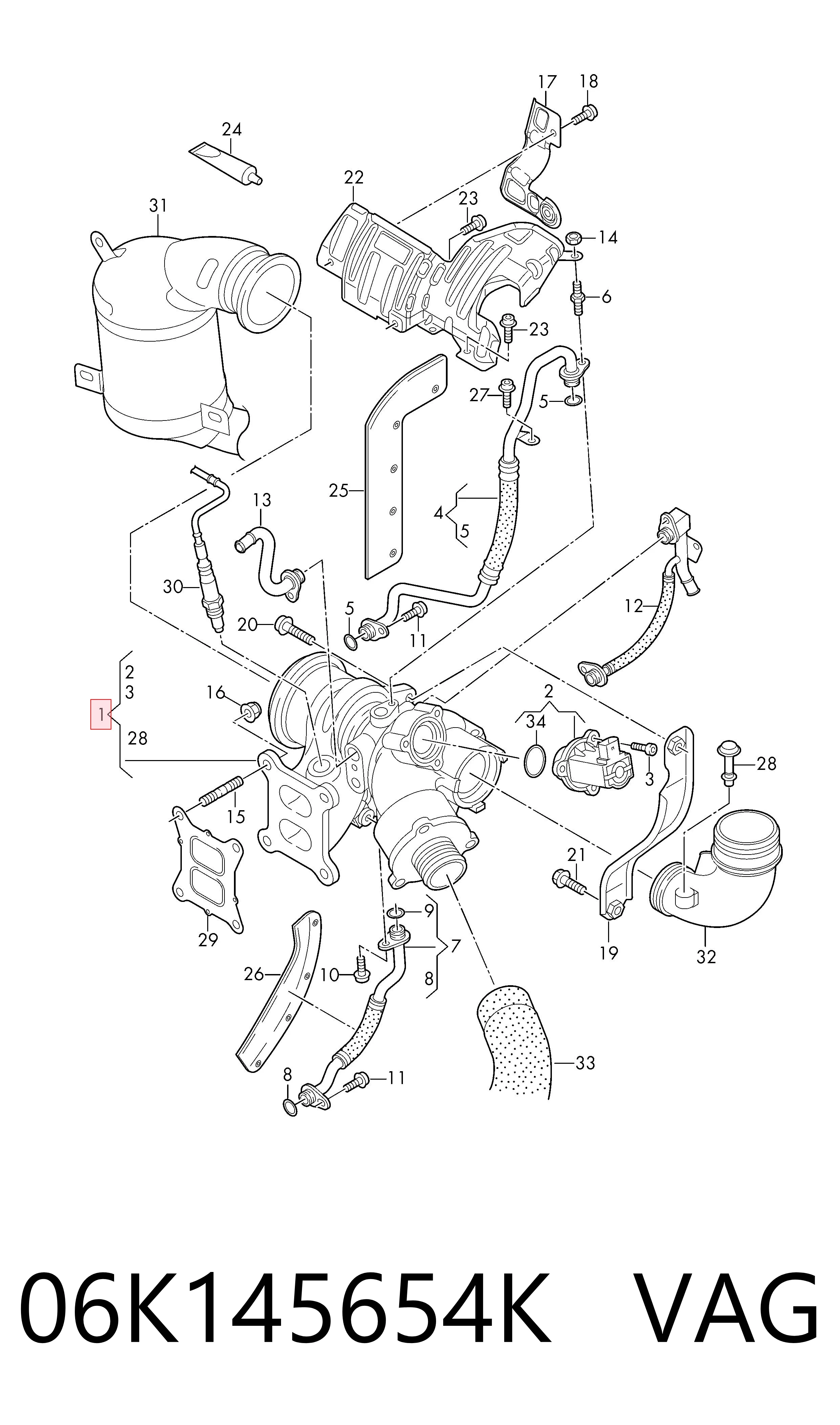 Turbina do Volkswagen Tiguan BW2, BJ2