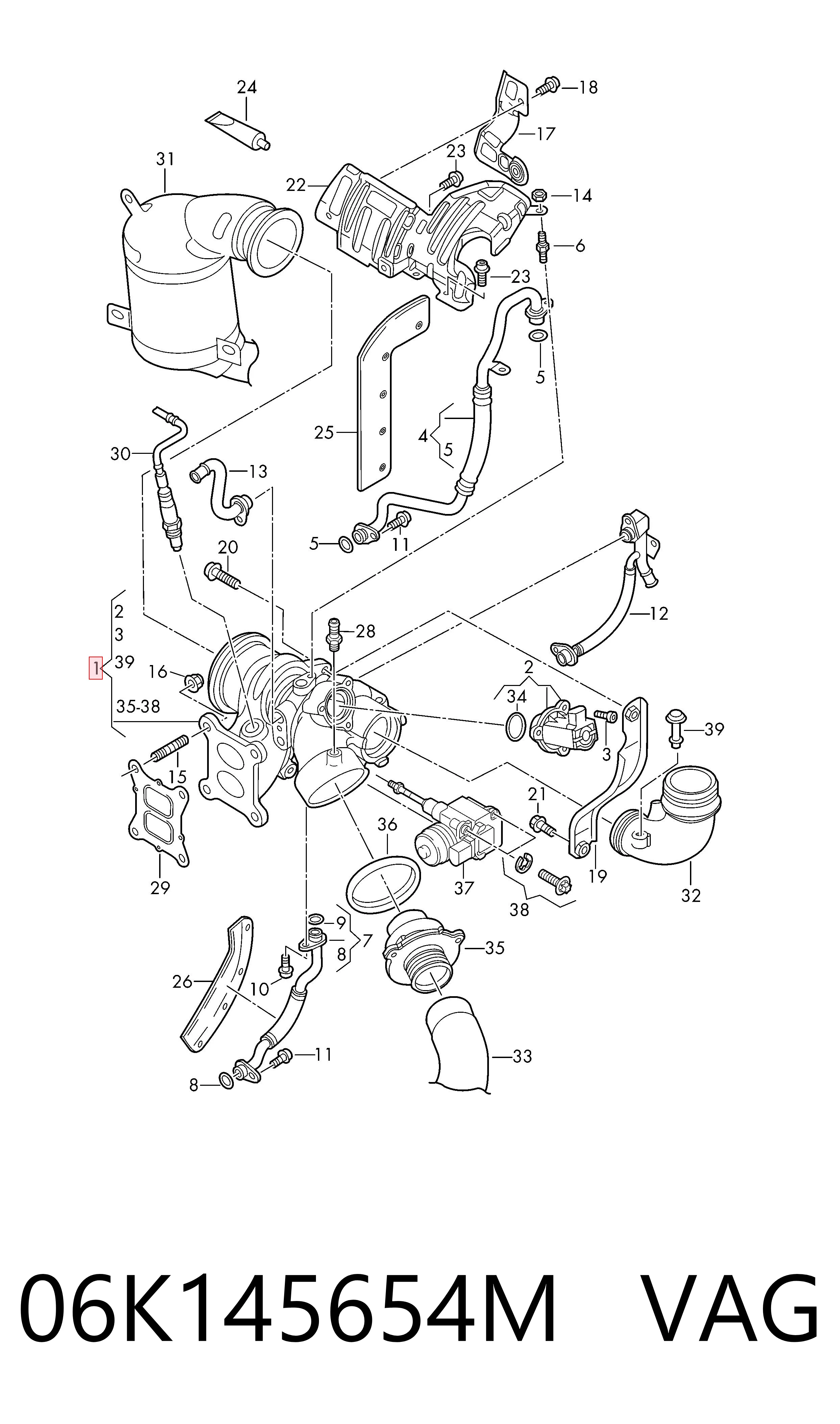 Turbina VAG 06K145654M cena, od 669,39 USD