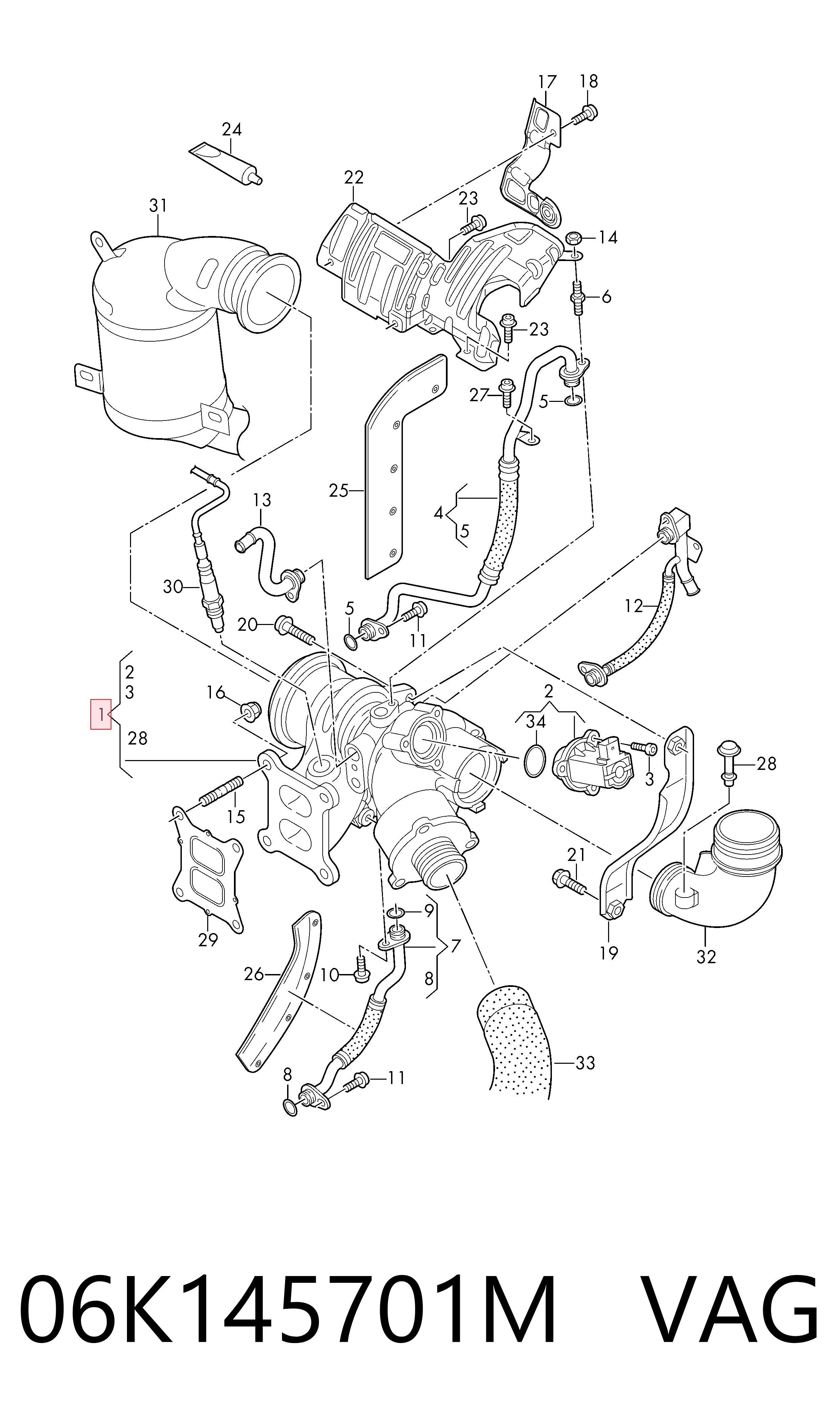 06K145701M VAG Turbina