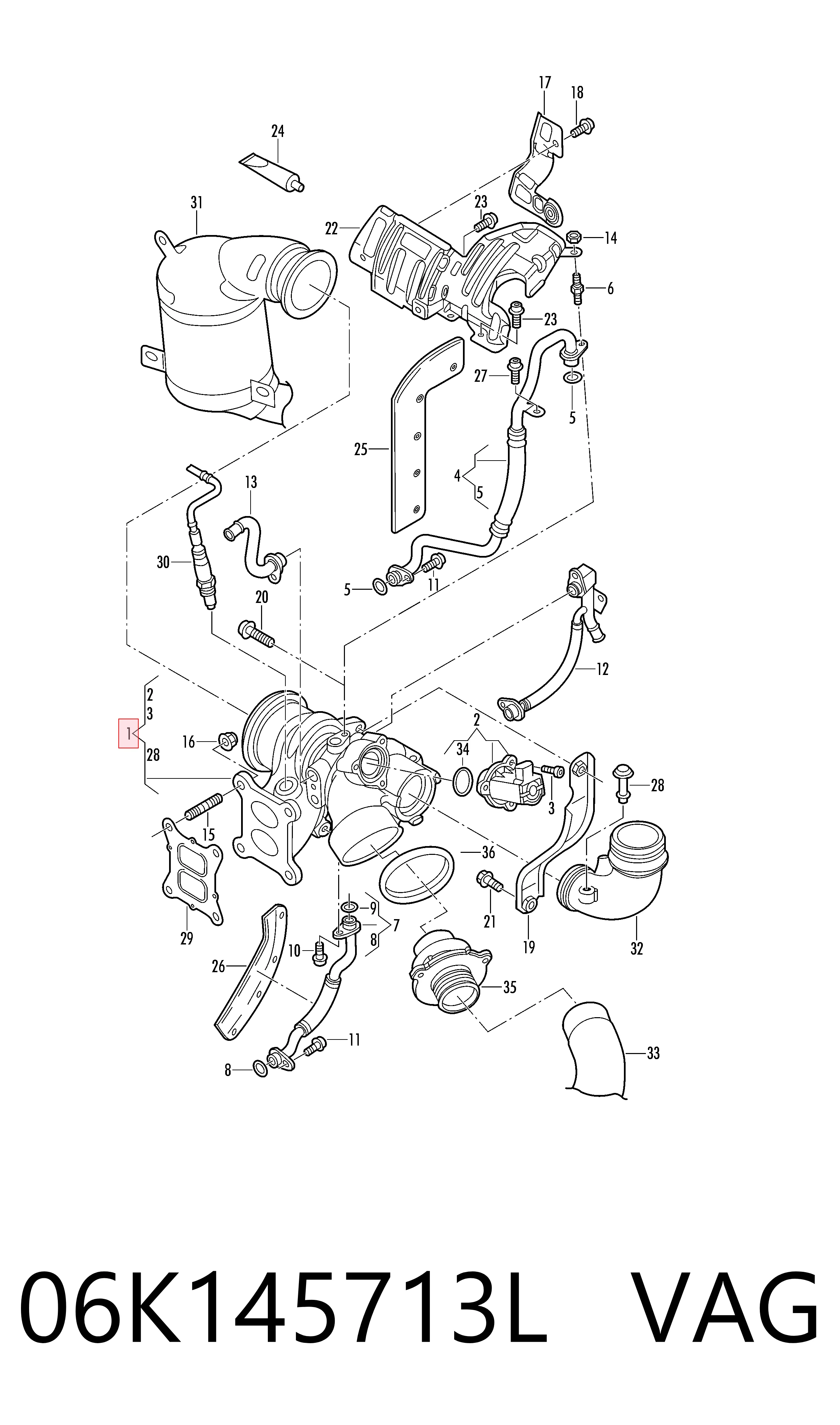 06K145713L VAG Turbina