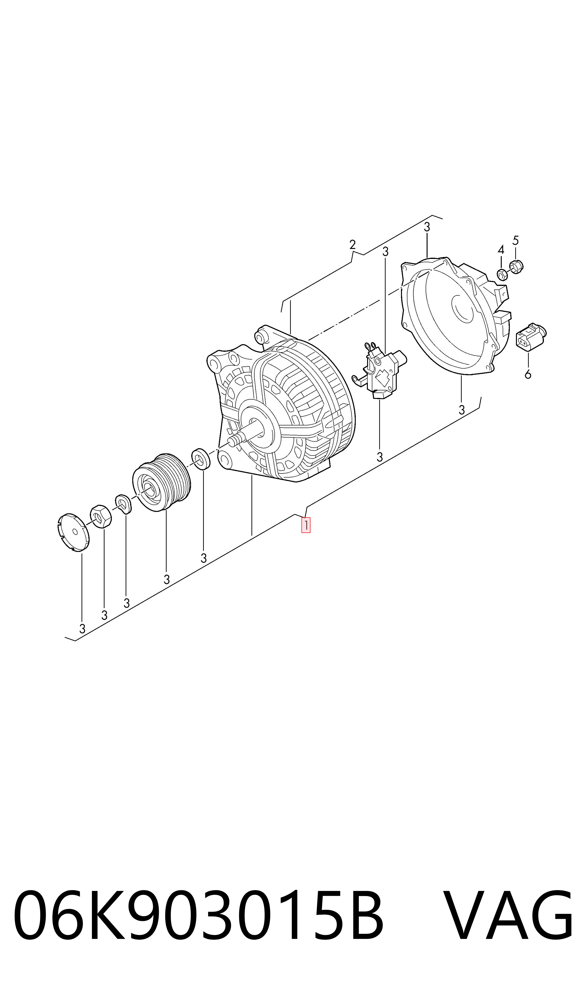 06K903015B VAG Alternator