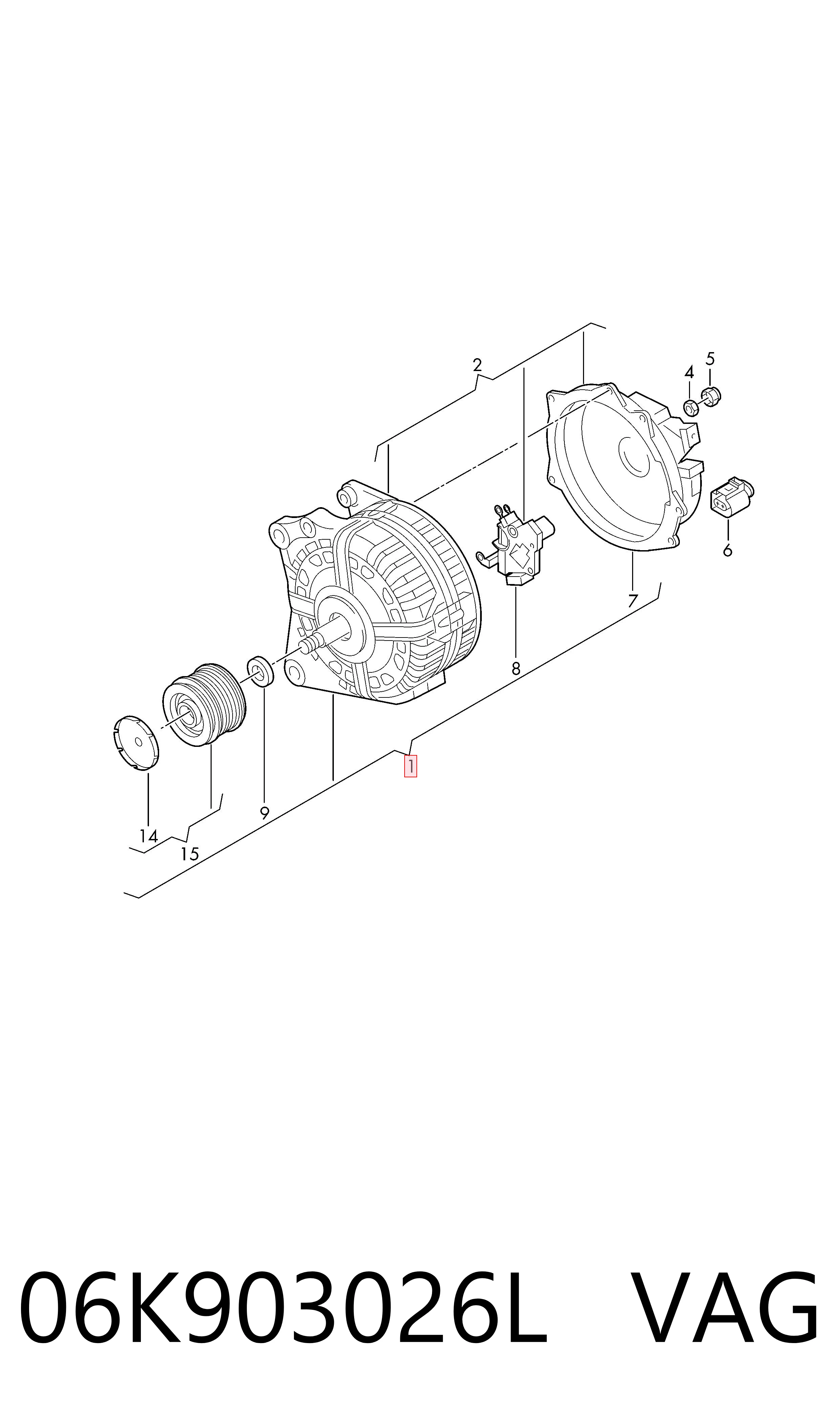 06K903026L VAG Alternator