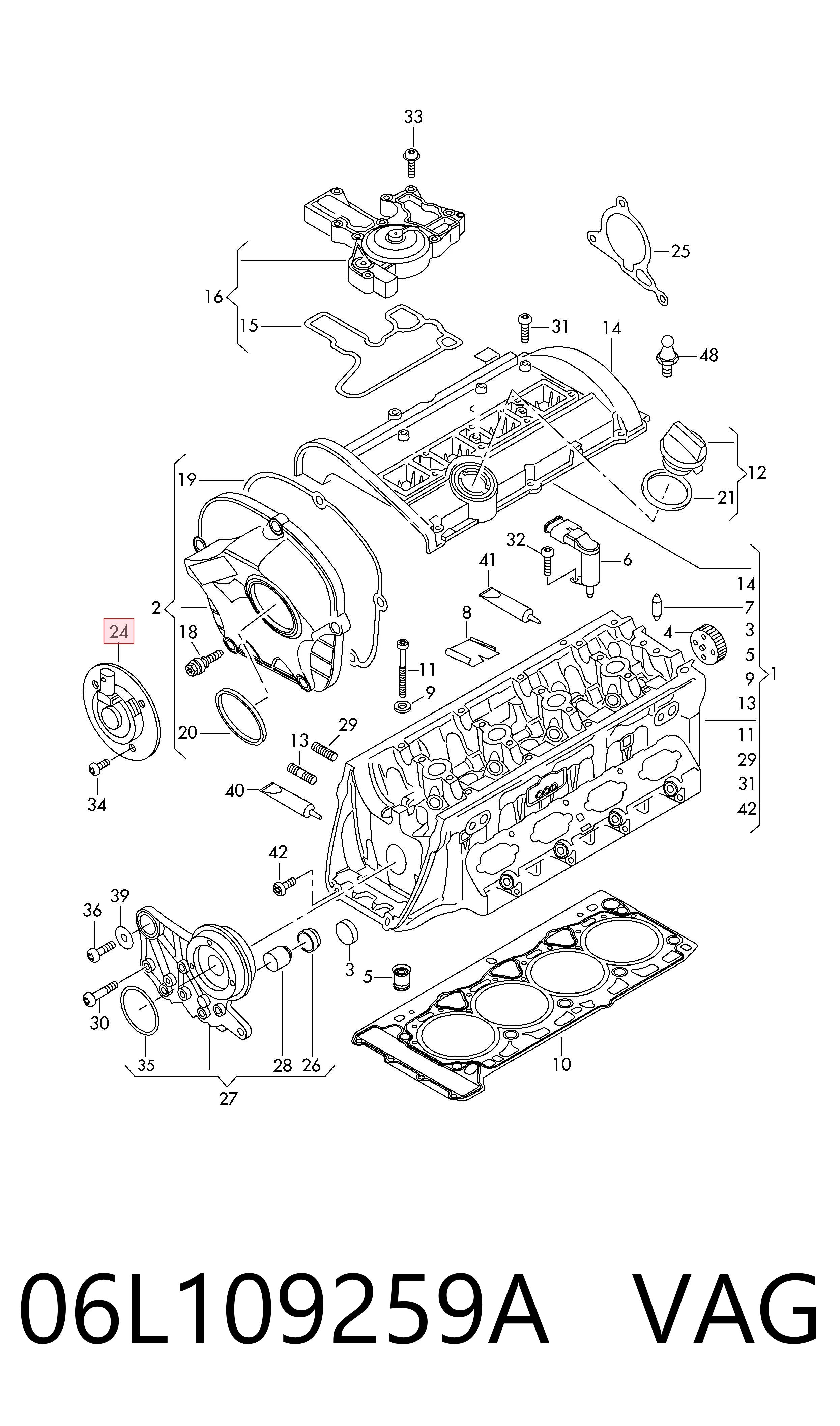 06L109259A VAG Zawór elektromagnetyczny faz rozrządu