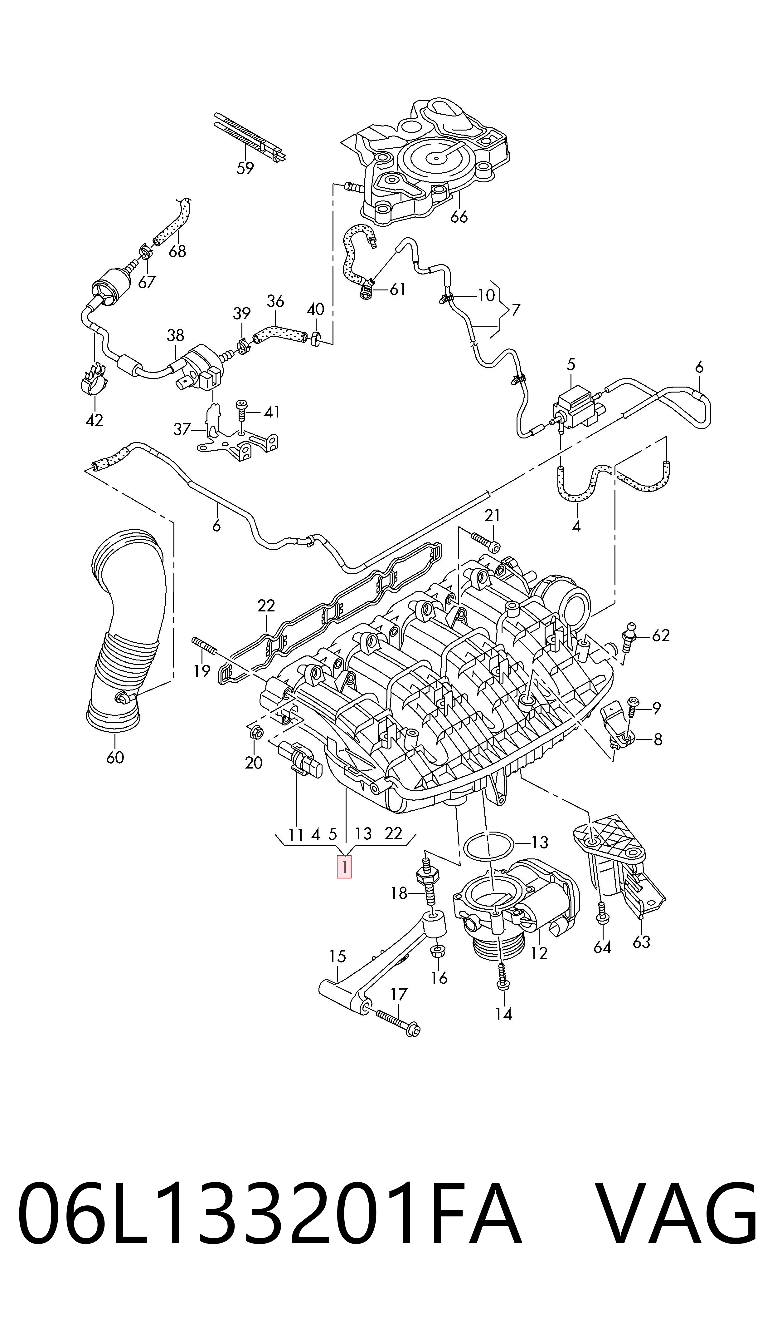 Kolektor ssący Volkswagen Golf VIII hatchback (CD1, DA1) (2019 - 2026) cena, od 225,42 USD