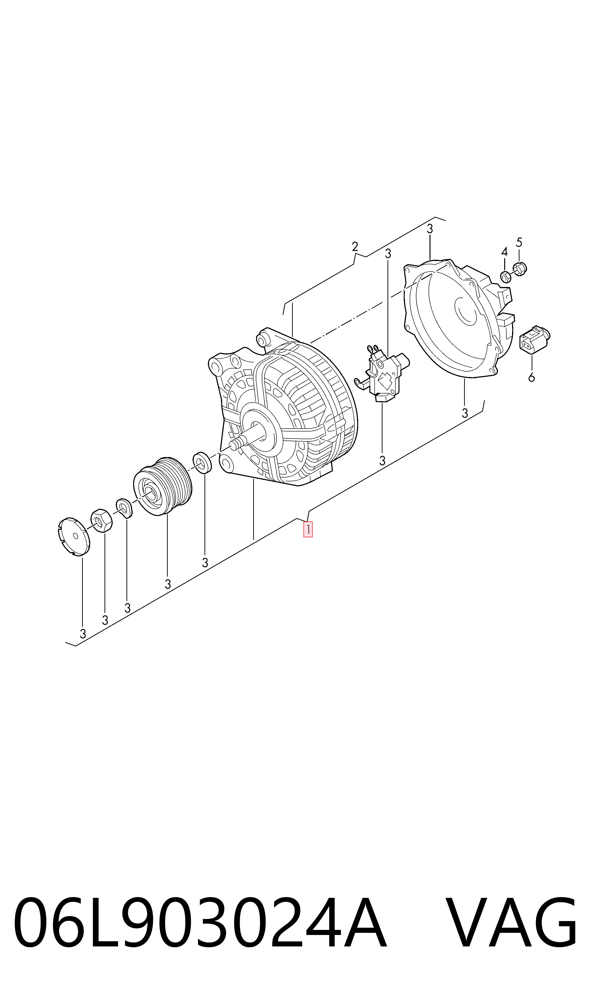 06L903024A VAG Alternator