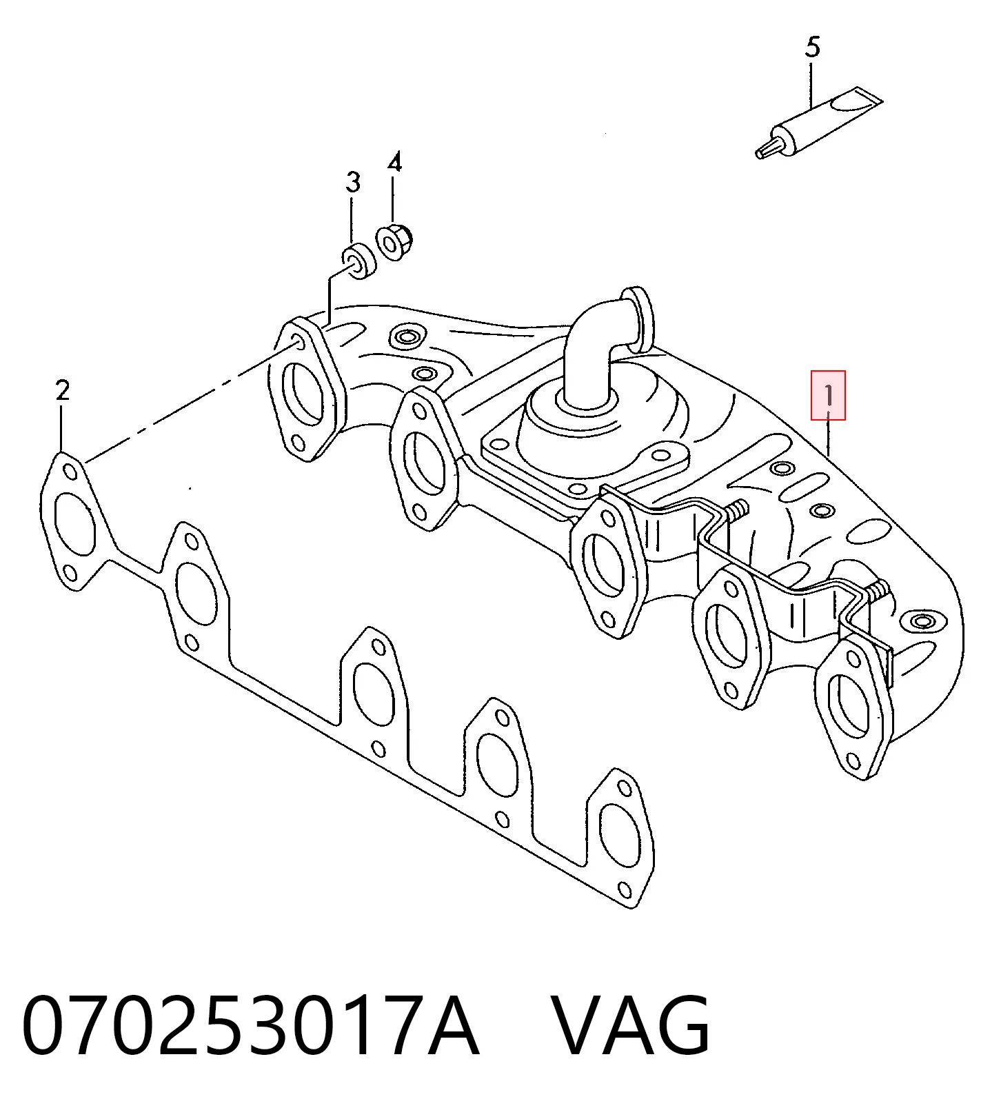 070253017A VAG Kolektor wydechowy
