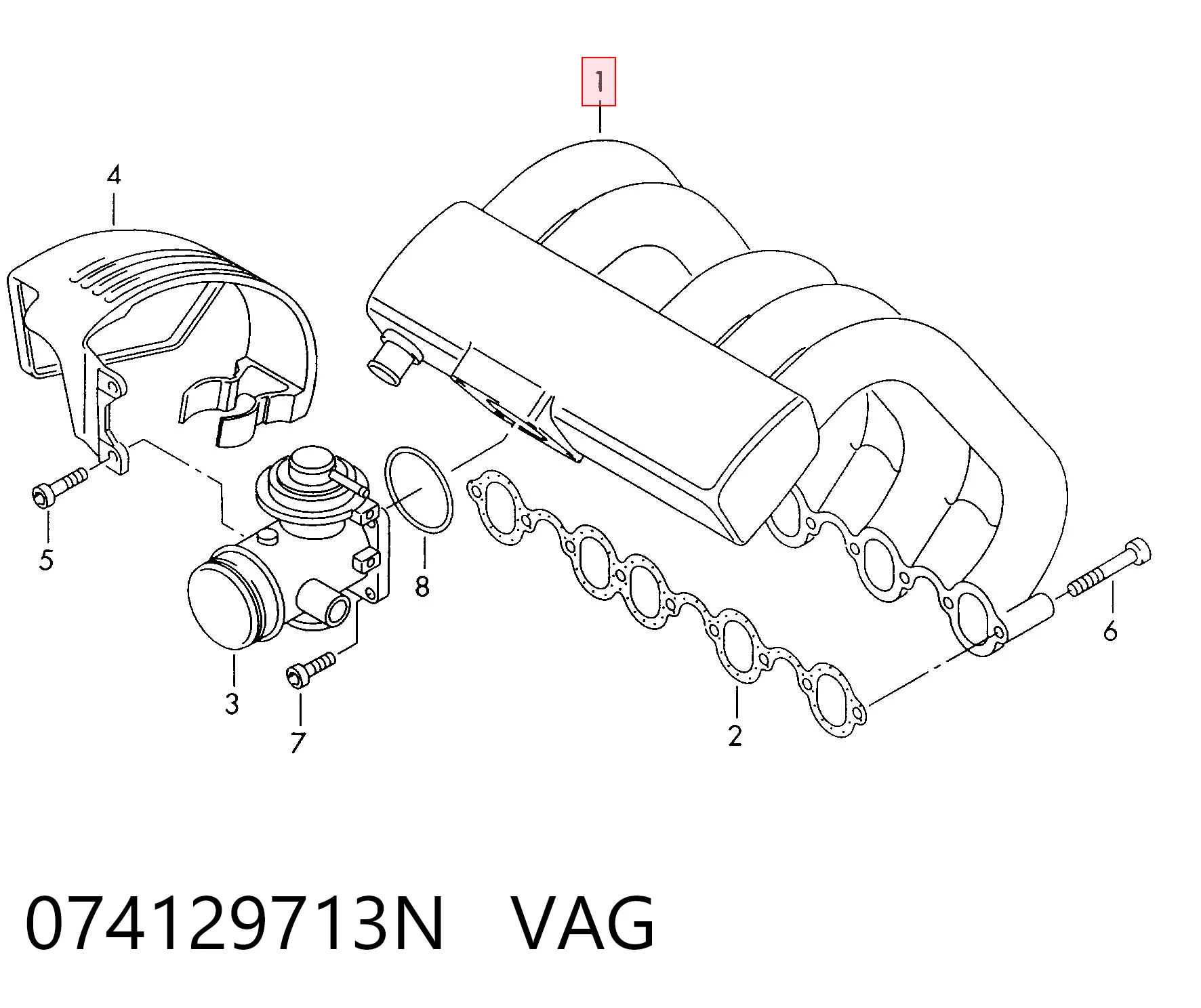 Kolektor ssący do Volkswagen LT 28-35 II 2DB, 2DE, 2DK
