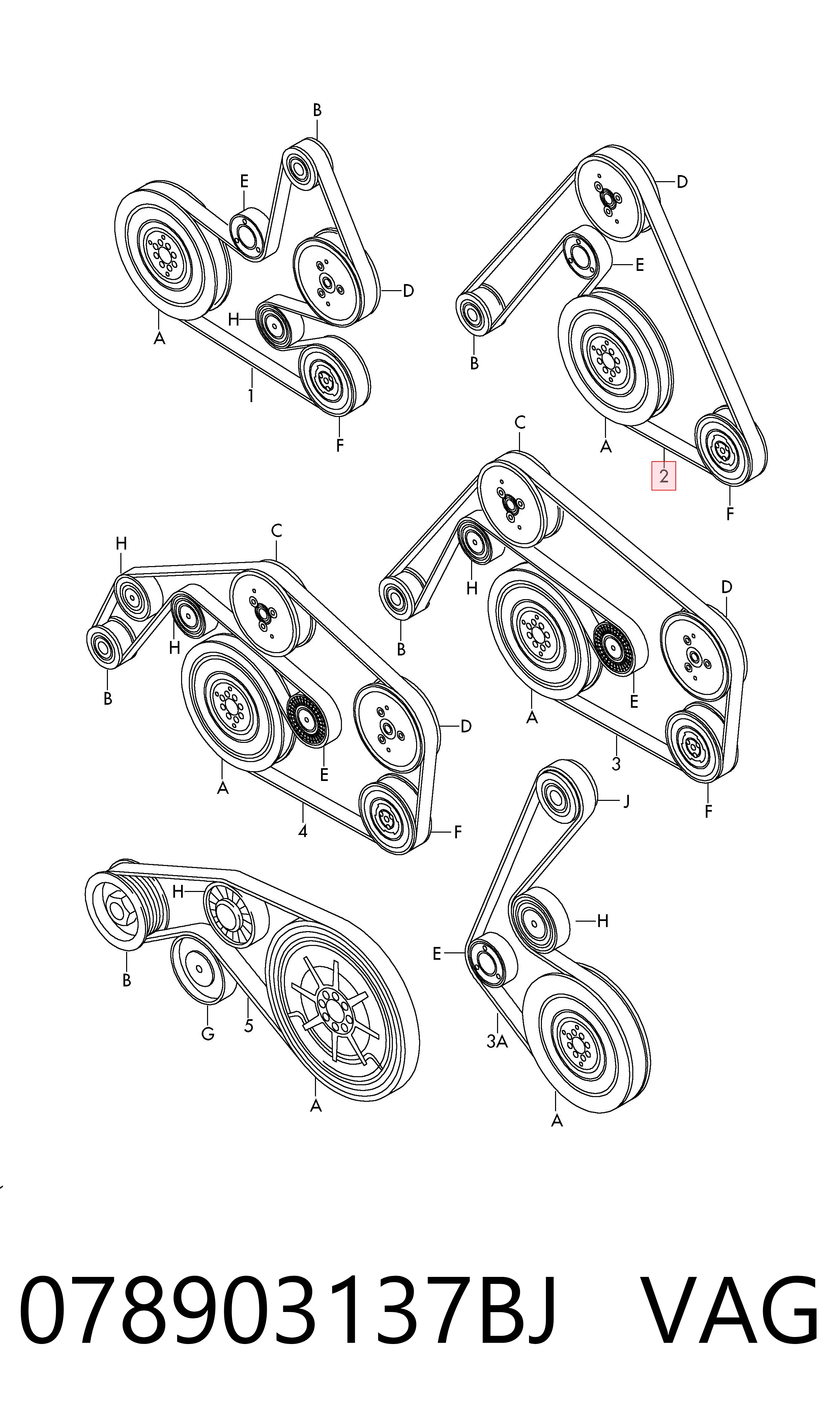 078903137BJ VAG Pas napędowy mechanizmów