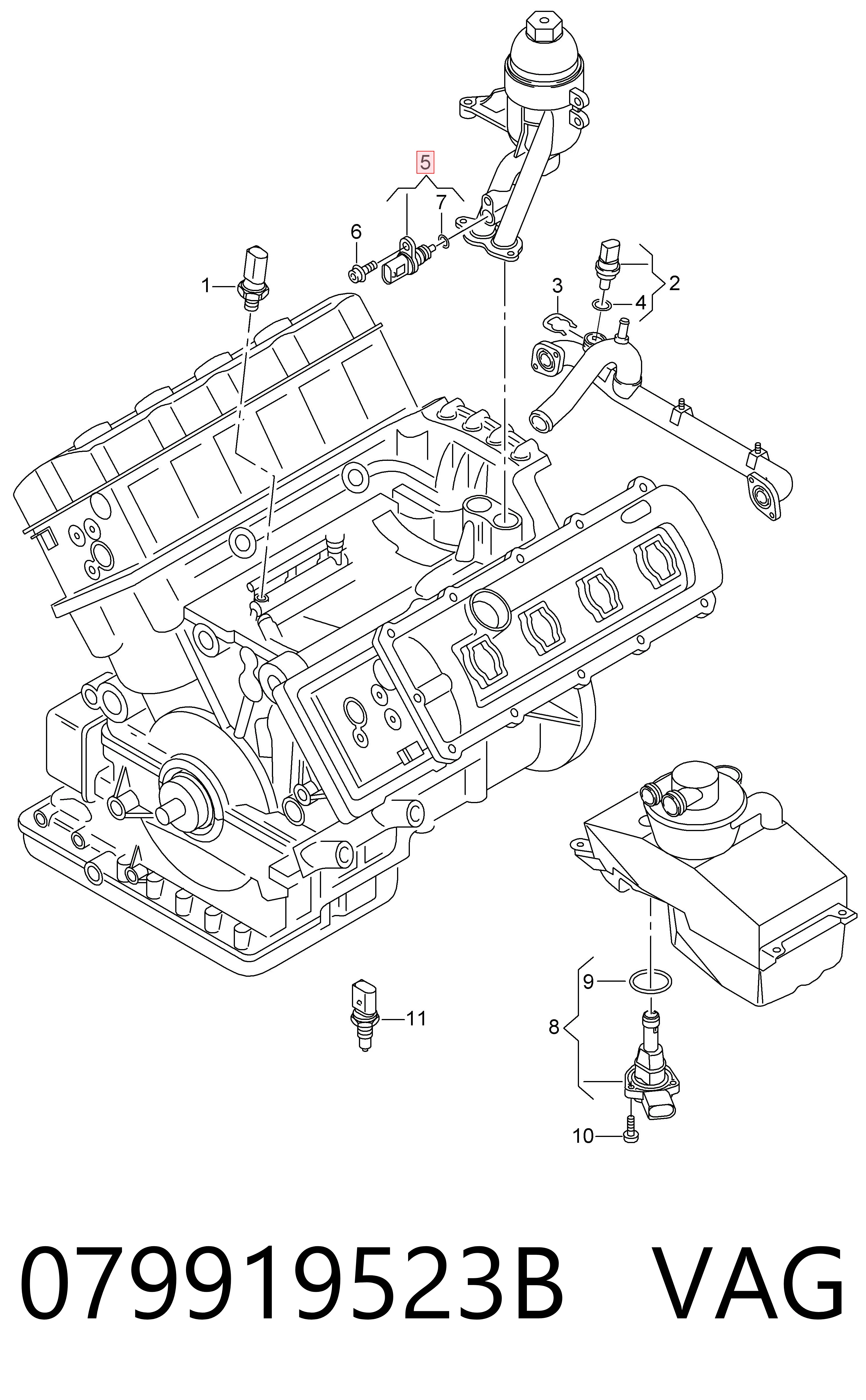 Czujnik temperatury płynu chłodzącego Audi A5 Sportback hatchback (F5A, F5F) (2016 - 2026) cena, od 15,69 USD