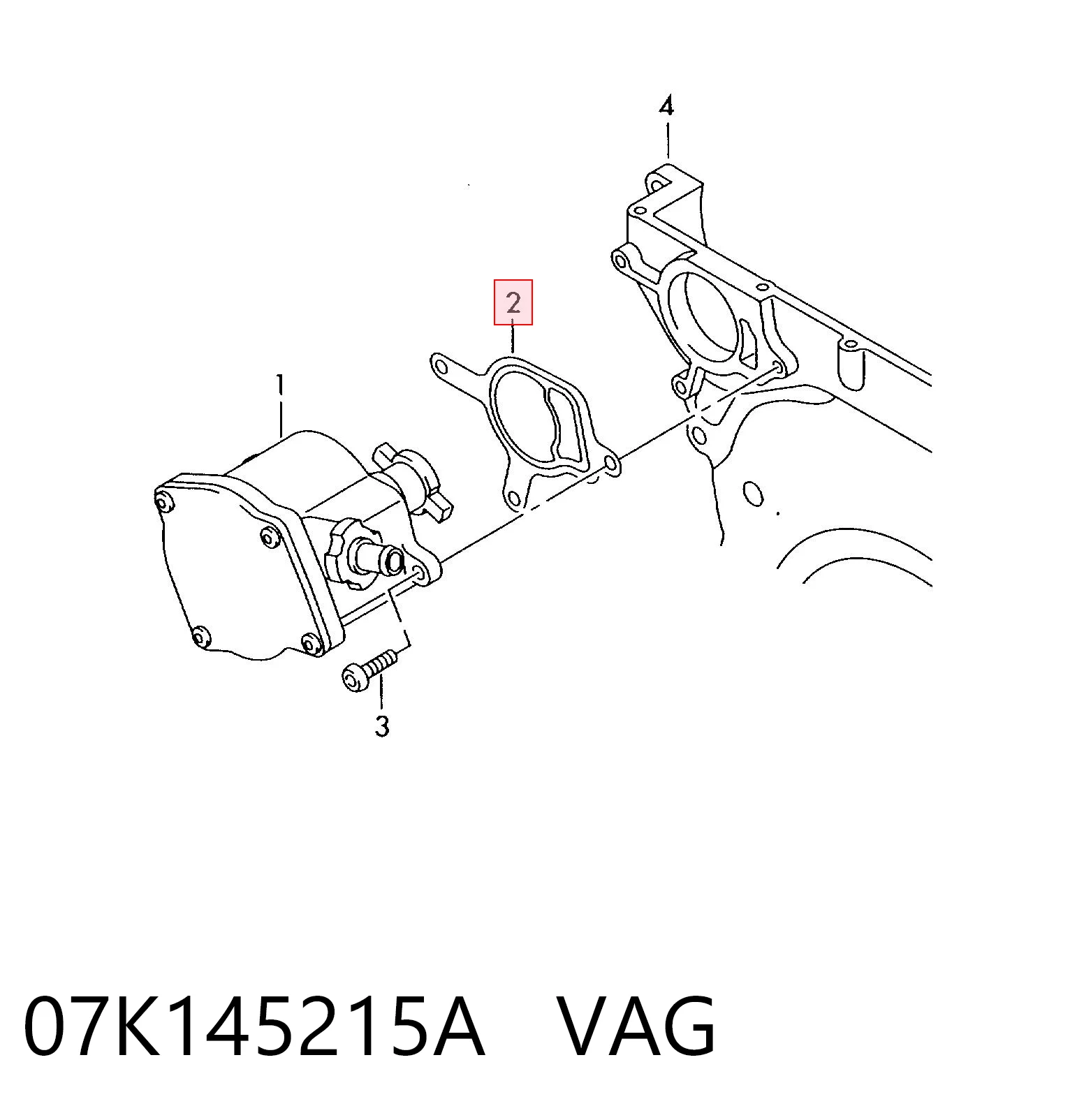 07K145215A VAG Uszczelka pompy próżniowej