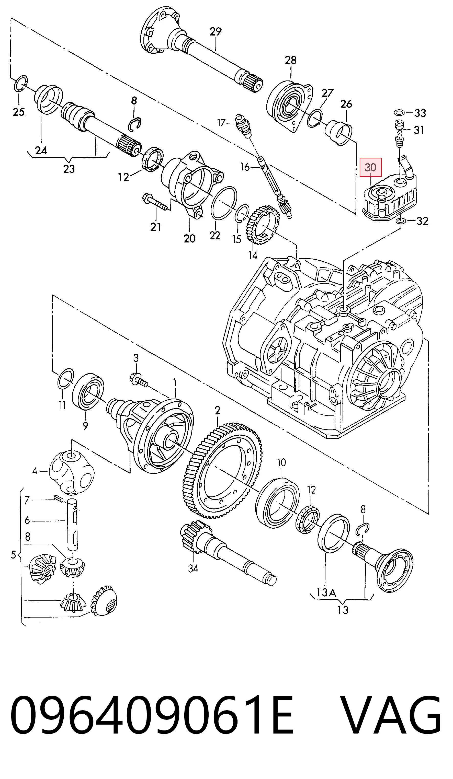096409061E VAG Chłodnica automatycznej/mechanicznej skrzyni biegów