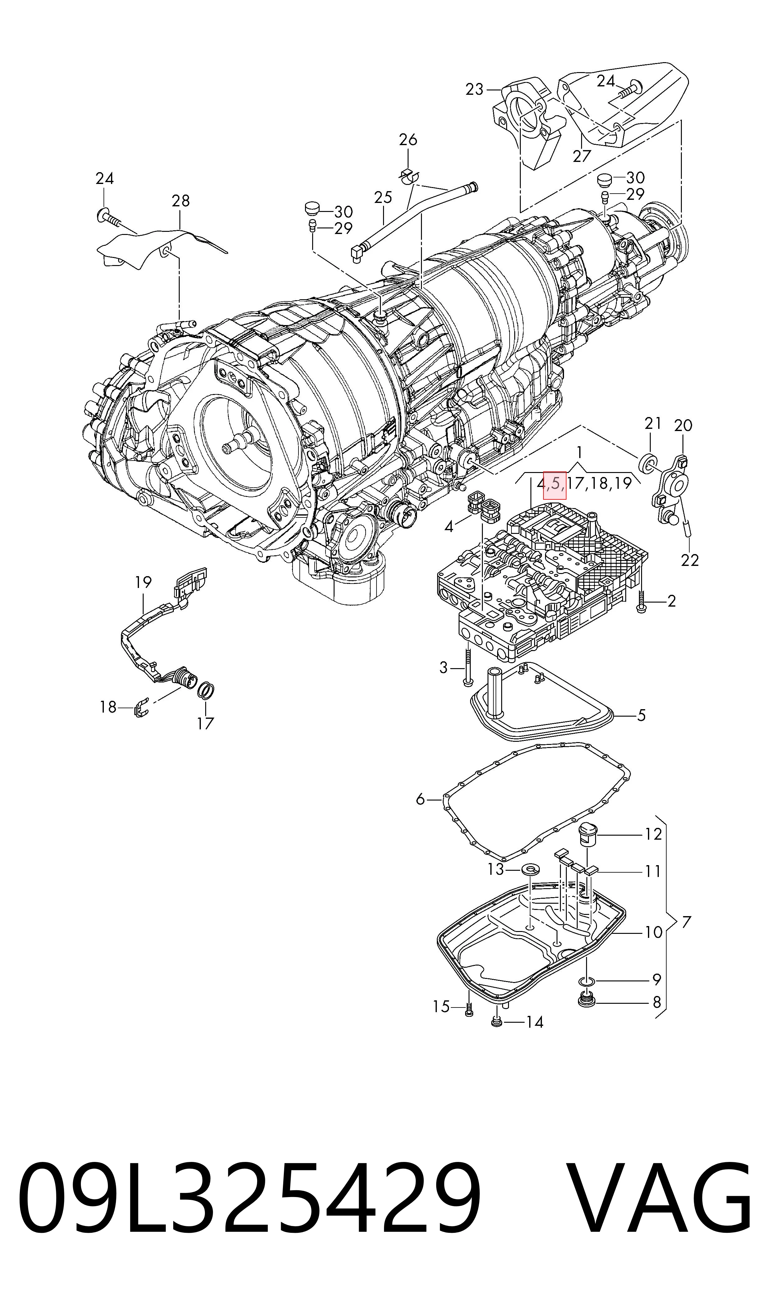 09L325429 VAG Filtr automatycznej skrzyni biegów