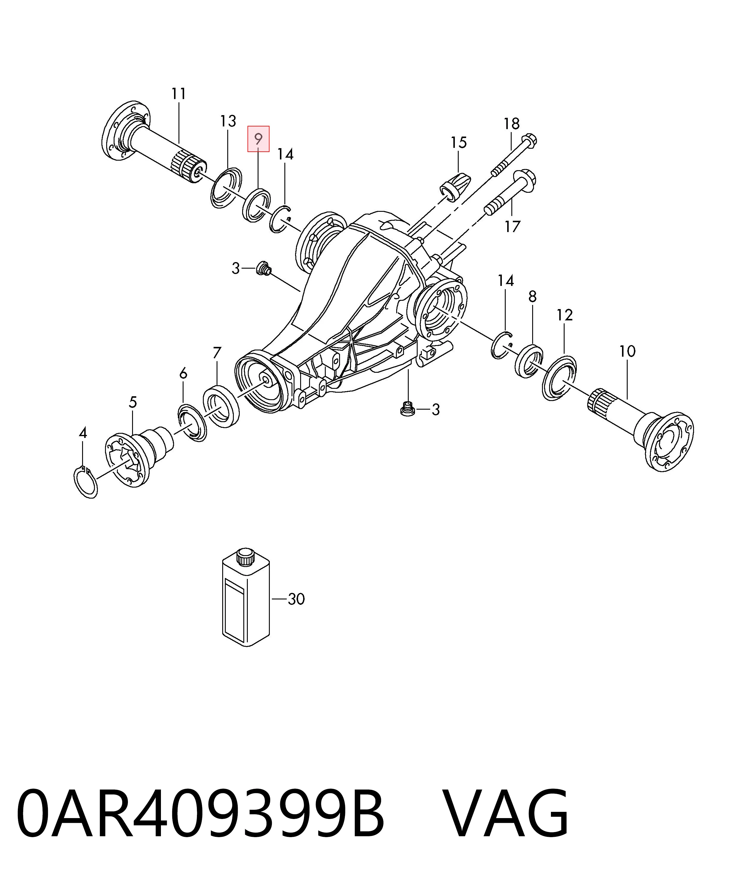 Uszczelniacz półosi mostu przedniego Audi A6 C7 sedana (4G2, 4GC) (2010 - 2019) cena, od 11,73 USD
