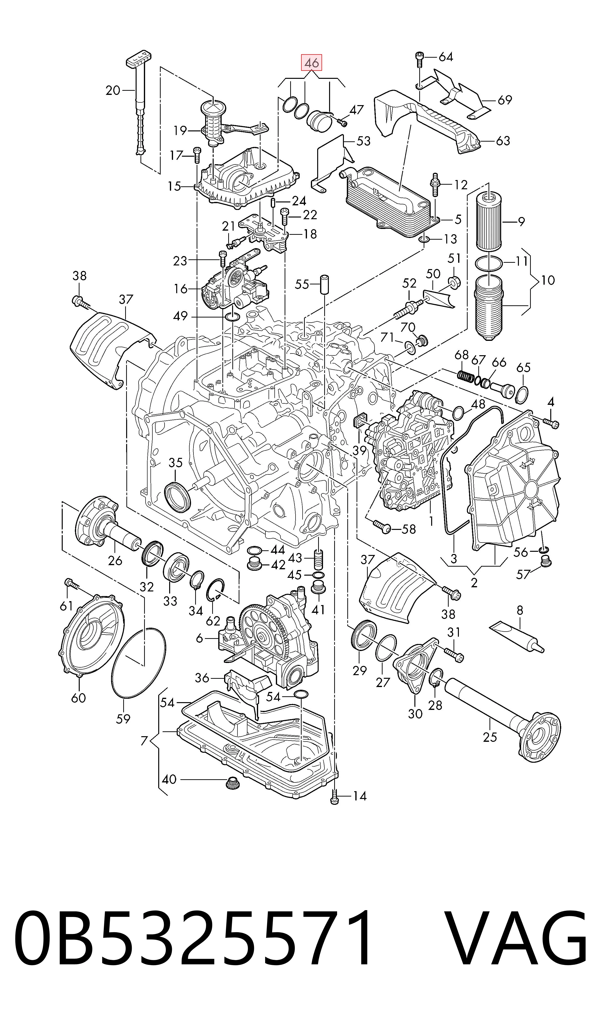 Tuleja mechanizmu zmiany biegów VAG 0B5325571 cena, od 34,60 USD