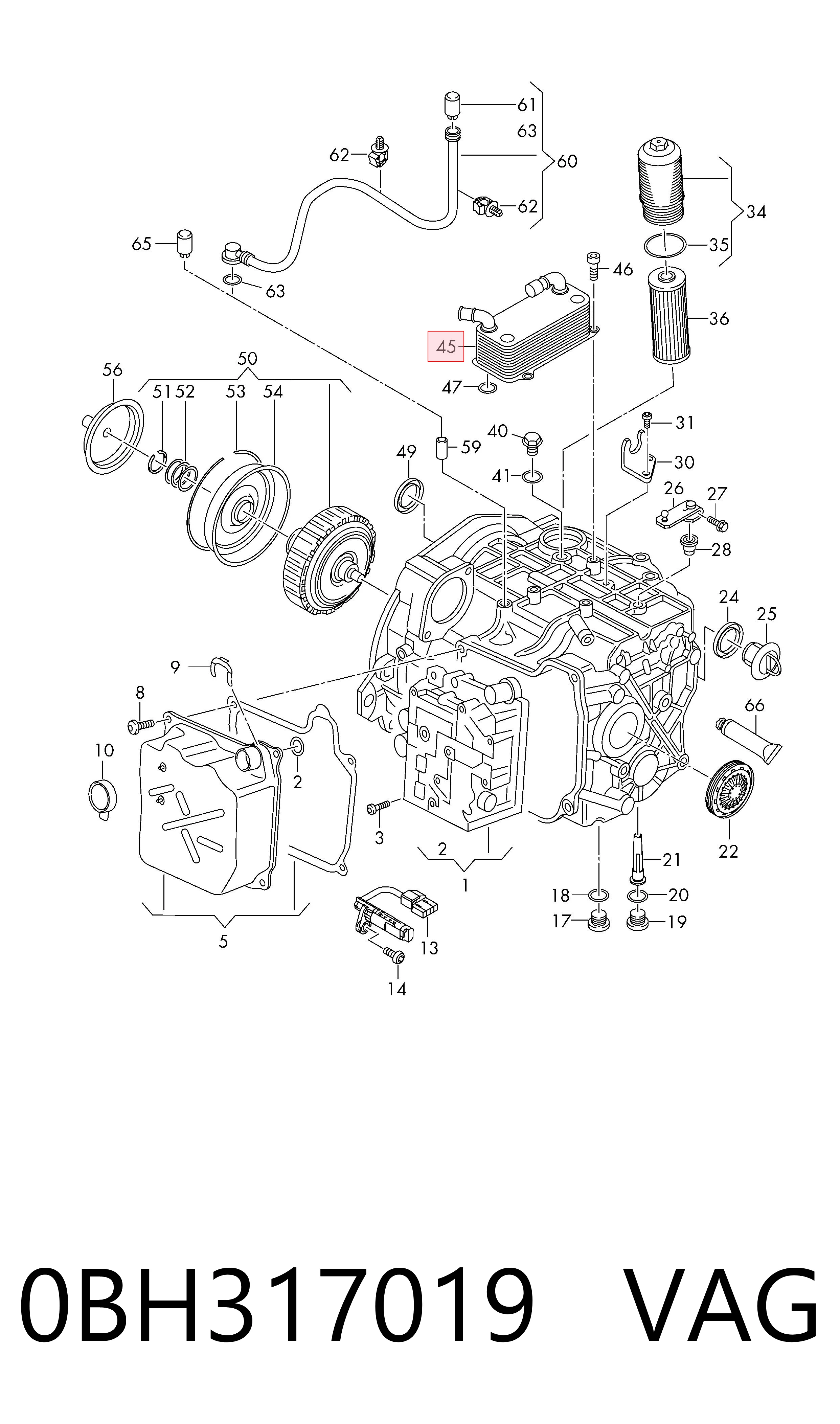 Chłodnica automatycznej/mechanicznej skrzyni biegów VAG 0BH317019 cena, od 66,97 USD