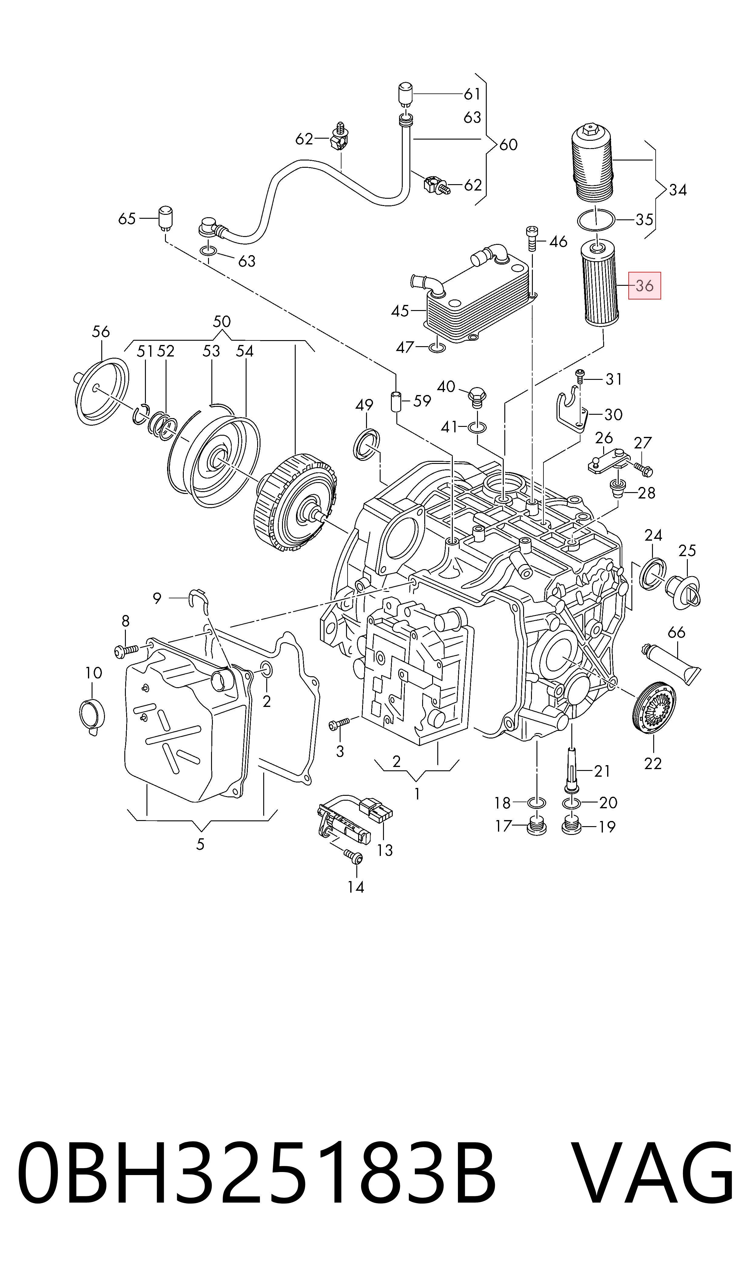 Do koszyka 0BH325183B VAG Filtr automatycznej skrzyni biegów
