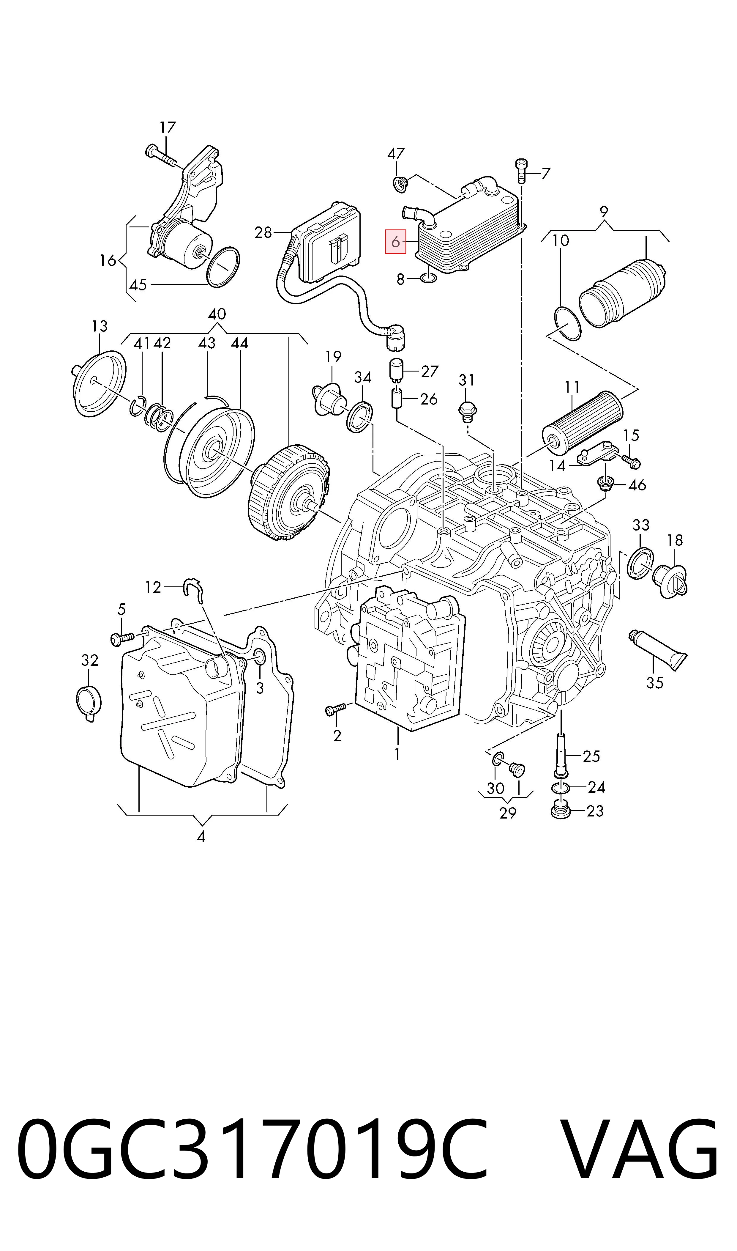 Chłodnica automatycznej/mechanicznej skrzyni biegów VAG 0GC317019C cena, od 99,23 USD