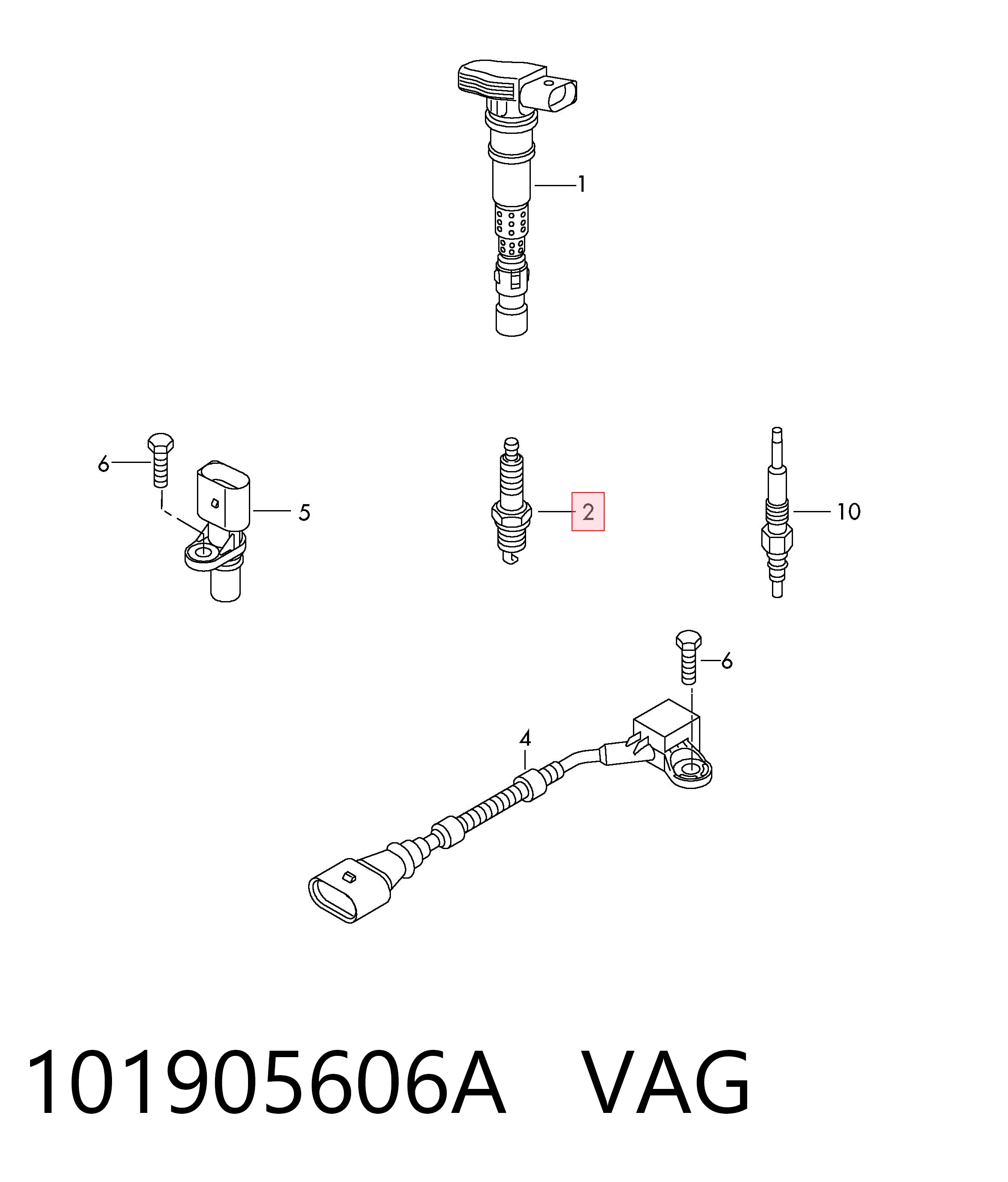 Świeca zapłonowa VAG 101905606A cena, od 15,67 USD