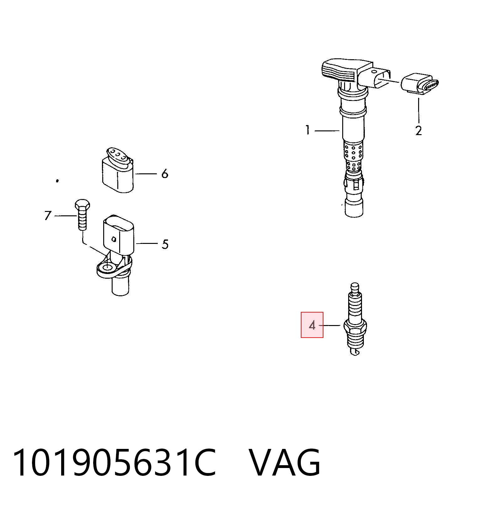 101905631C VAG Świeca zapłonowa