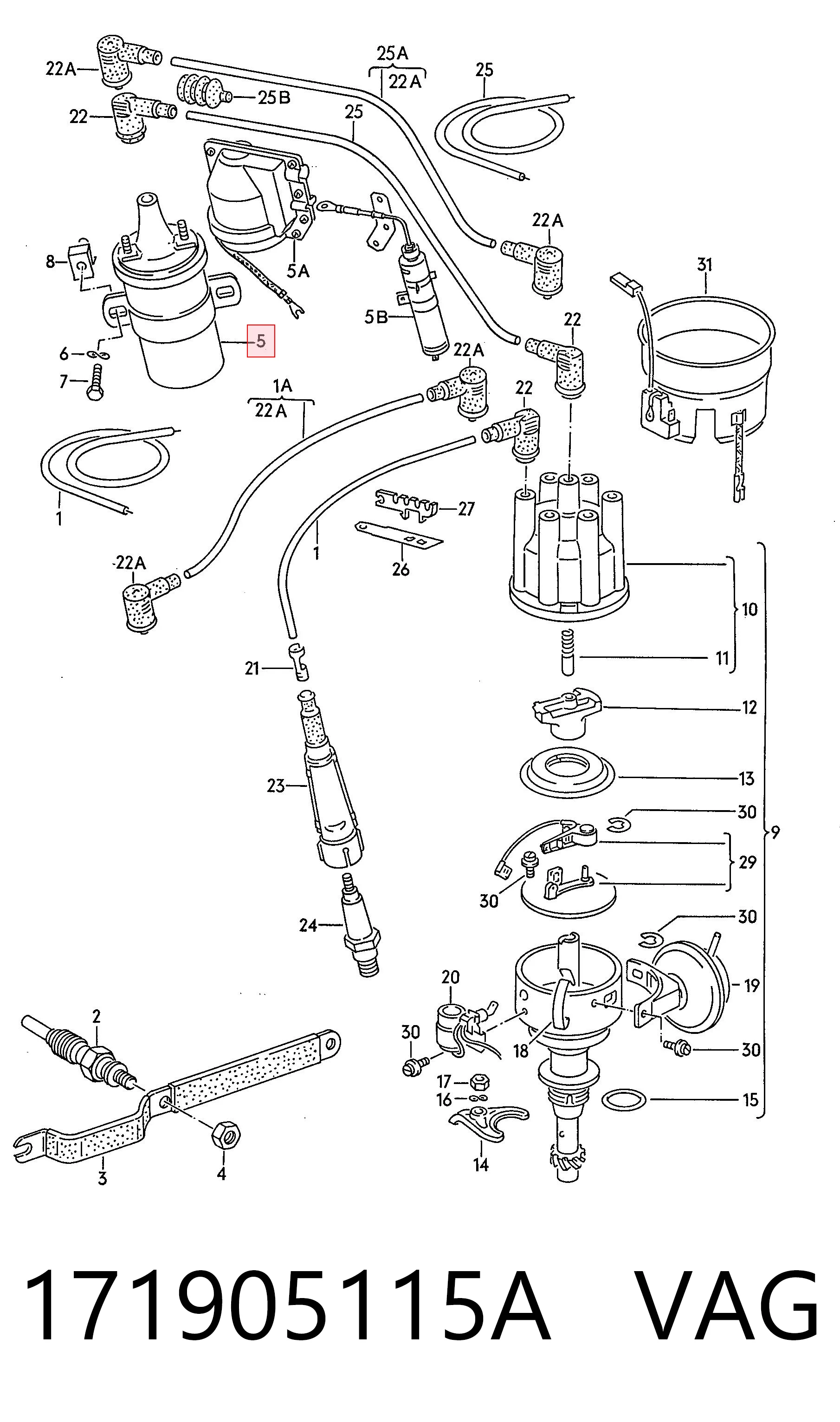 Cewka zapłonowa do Volkswagen LT 28-35 I 