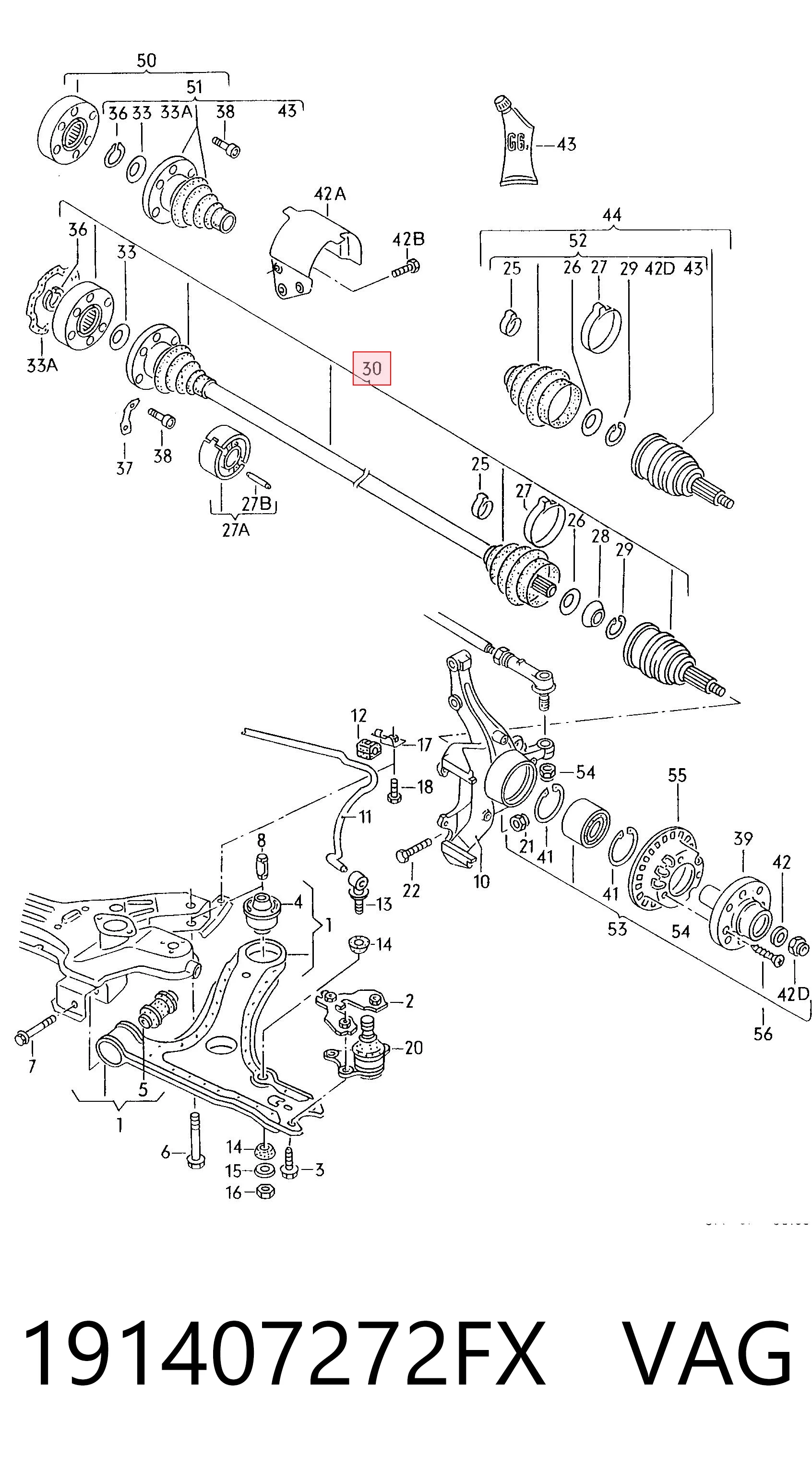 Do koszyka Półoś napędowa przednia prawa Volkswagen Polo III 6KV2