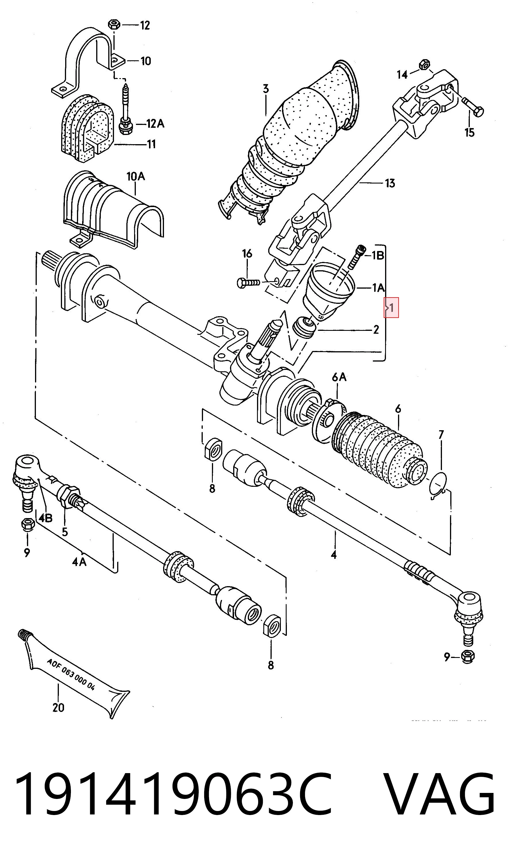 Listwa kierownicza (maglownica) Volkswagen Golf III hatchback (1H1) (1989 - 2000) cena, od 90,22 USD