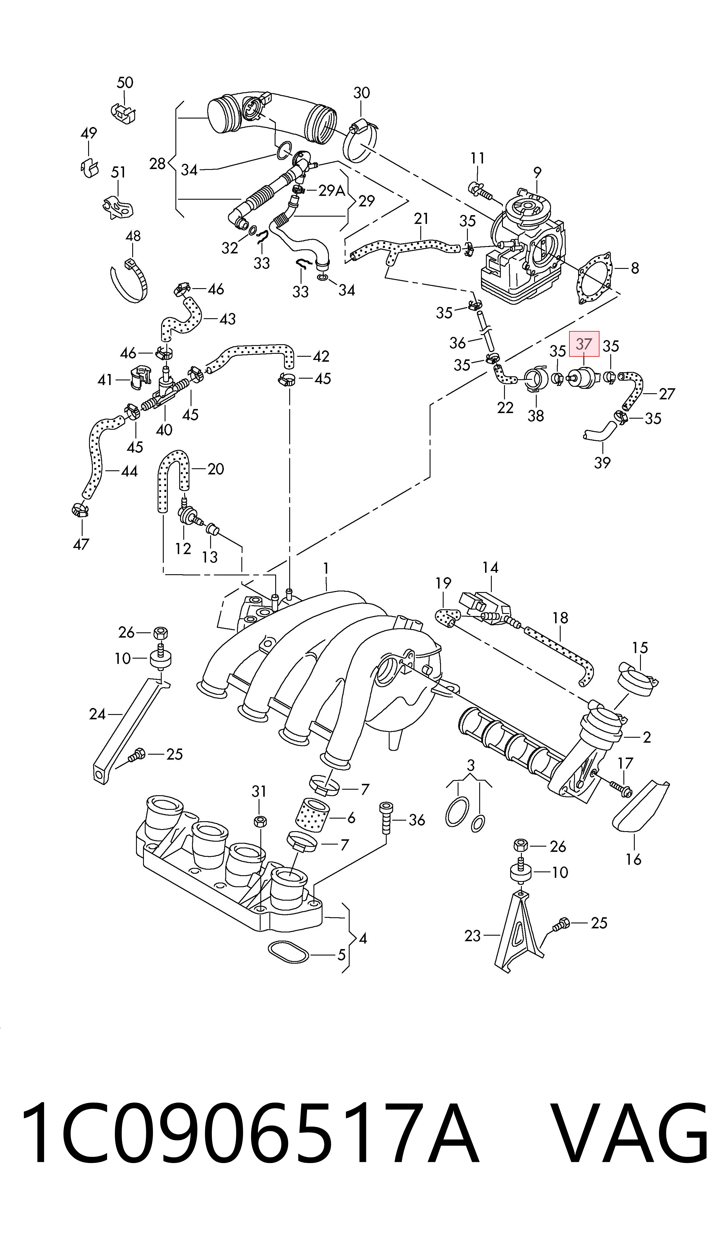 Zawór odpowietrzający zbiornika paliwa Volkswagen Golf IV hatchback (1J1) (1997 - 2008) cena, od 42,48 USD