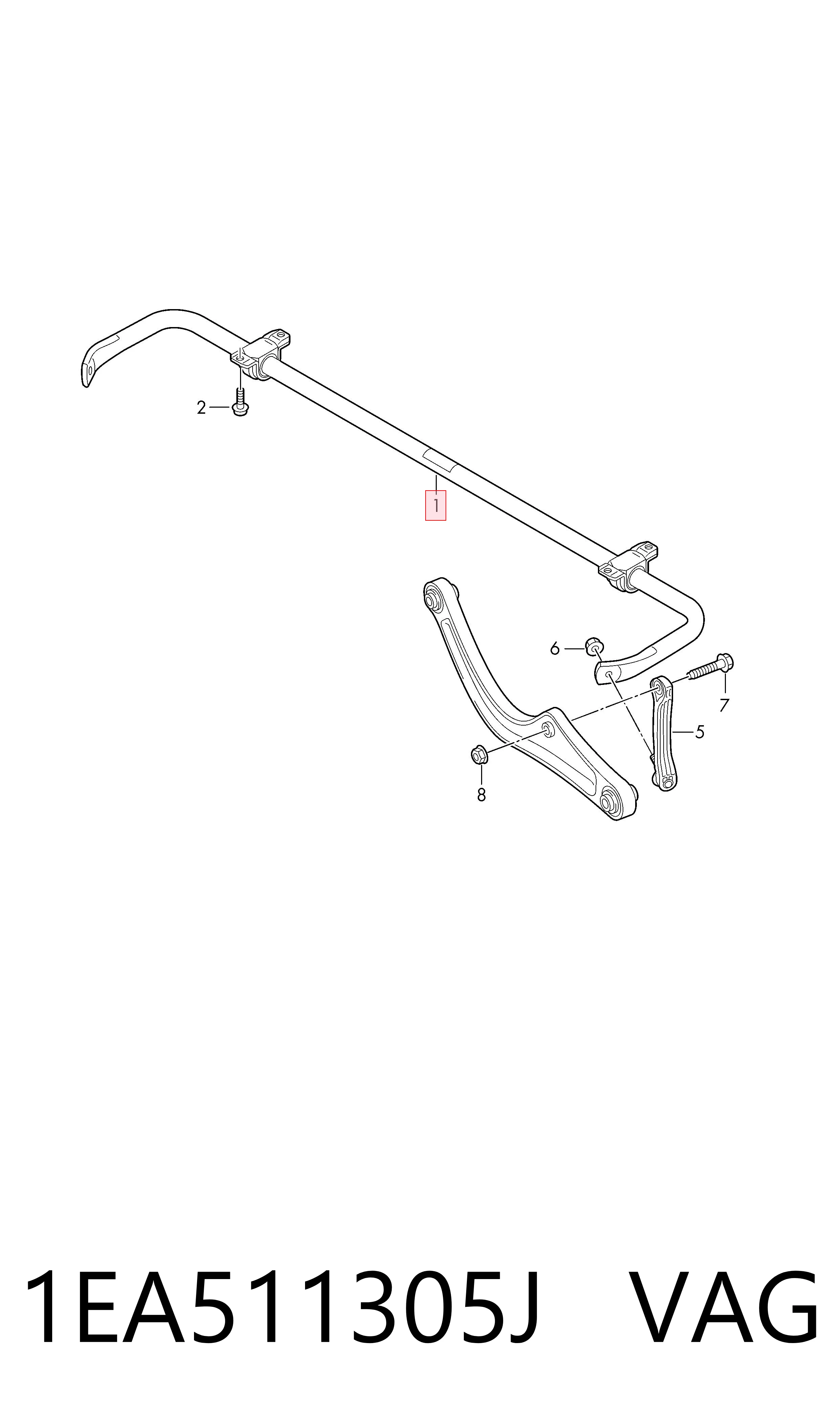1EA511305J VAG Stabilizator tylny