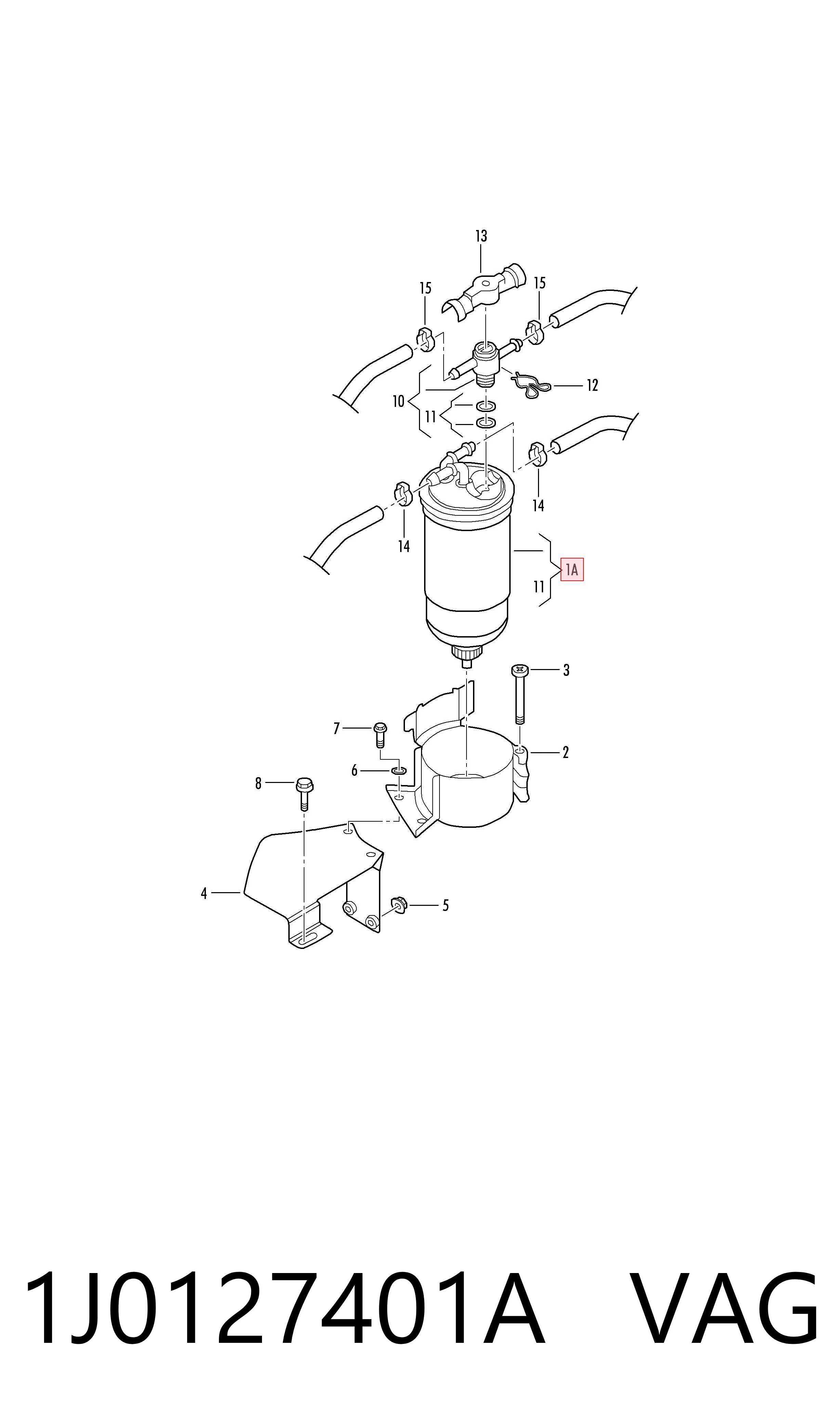 1J0127401A VAG Filtr paliwa