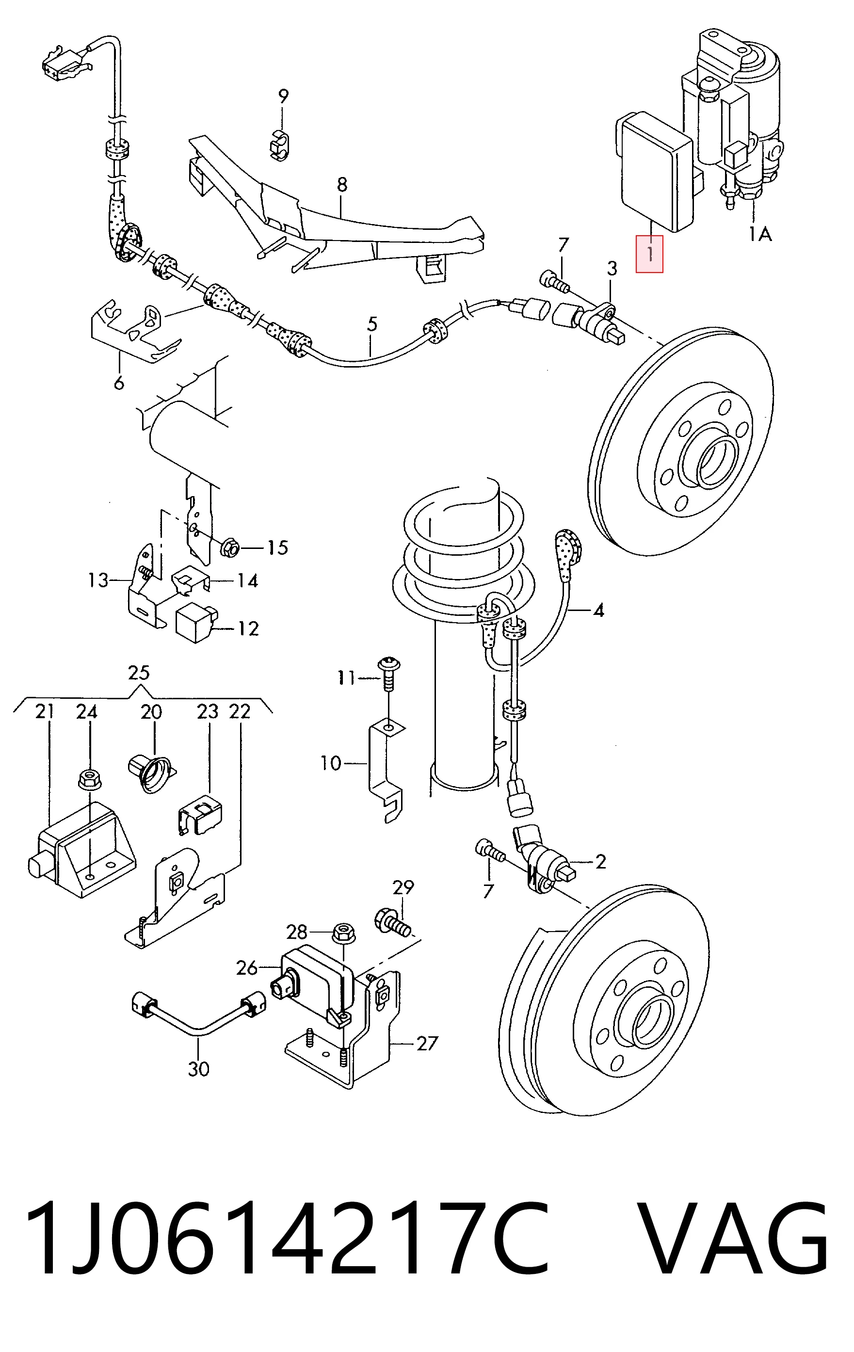 Sterownik ABS  hydrauliczny do Volkswagen Polo III 6KV2