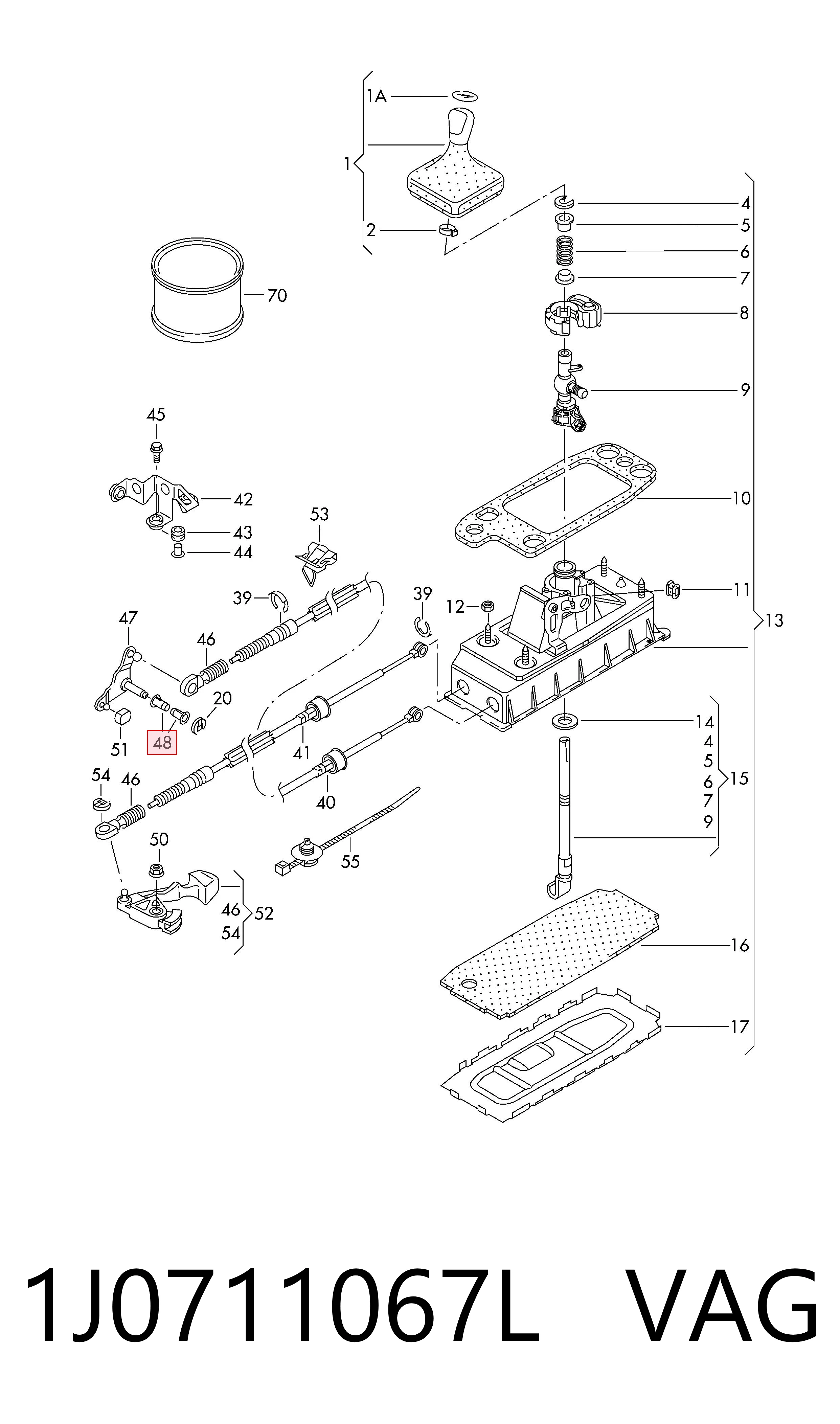 Tuleja mechanizmu zmiany biegów do Volkswagen Polo IV 9A4