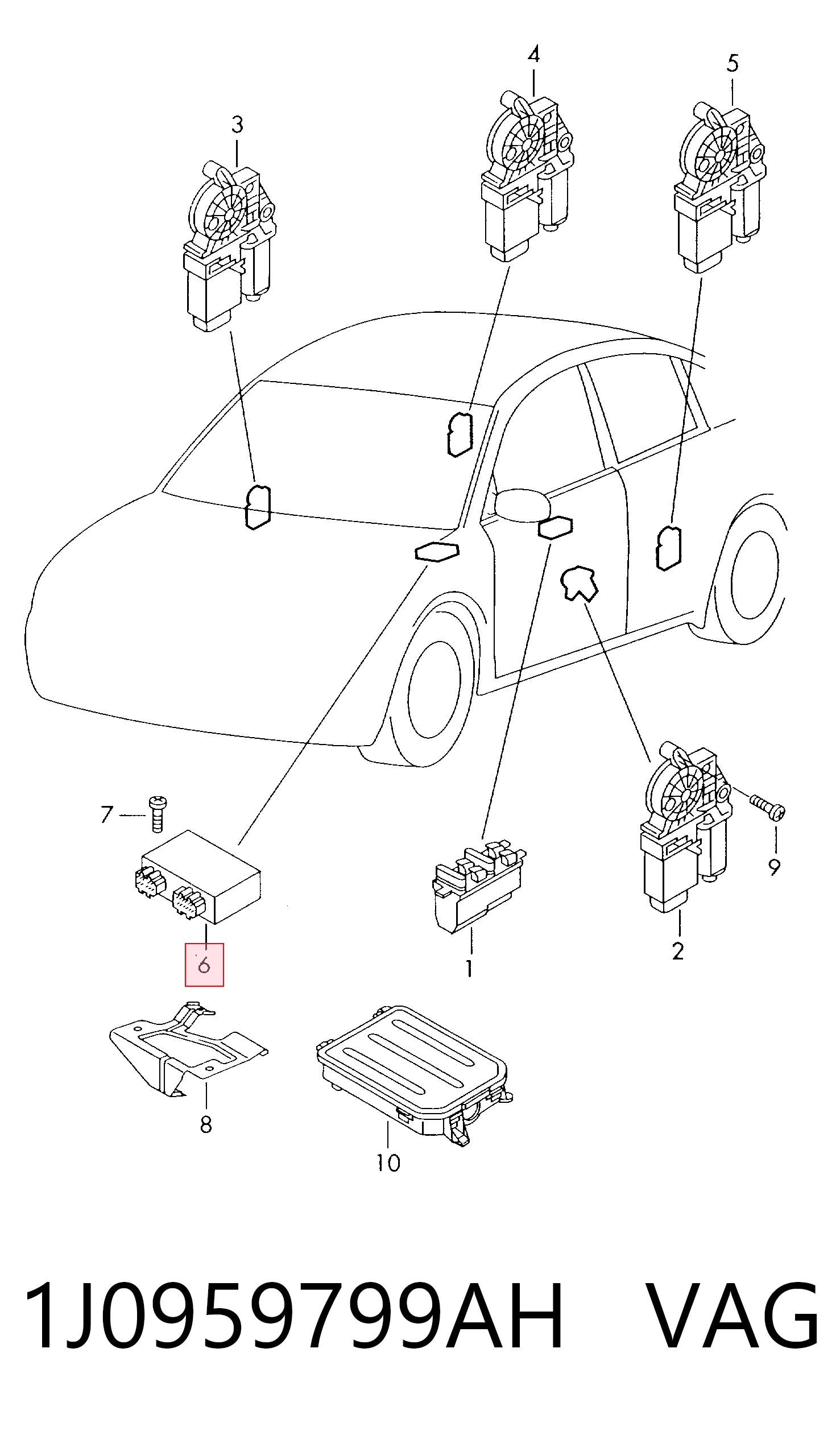 Blok komfortu do Volkswagen Passat B5 3B5