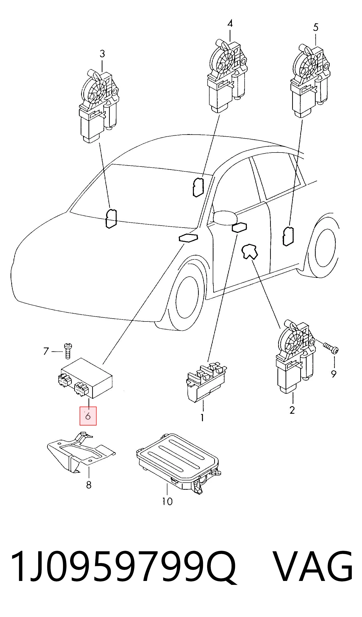 Blok komfortu do Volkswagen Golf IV 1J1