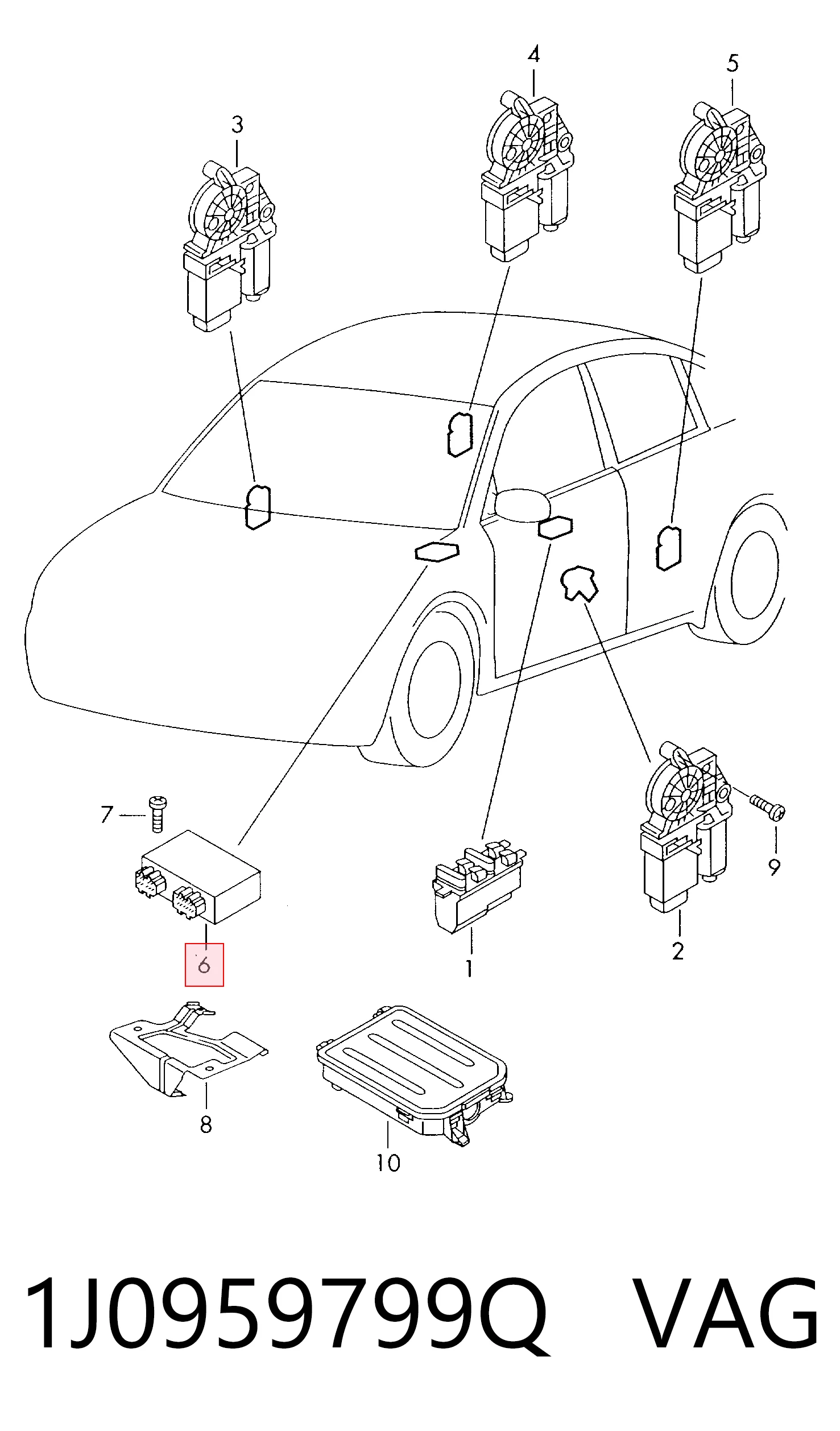 Blok komfortu Volkswagen Golf IV hatchback (1J1) (1997 - 2008) cena, od 49,44 USD