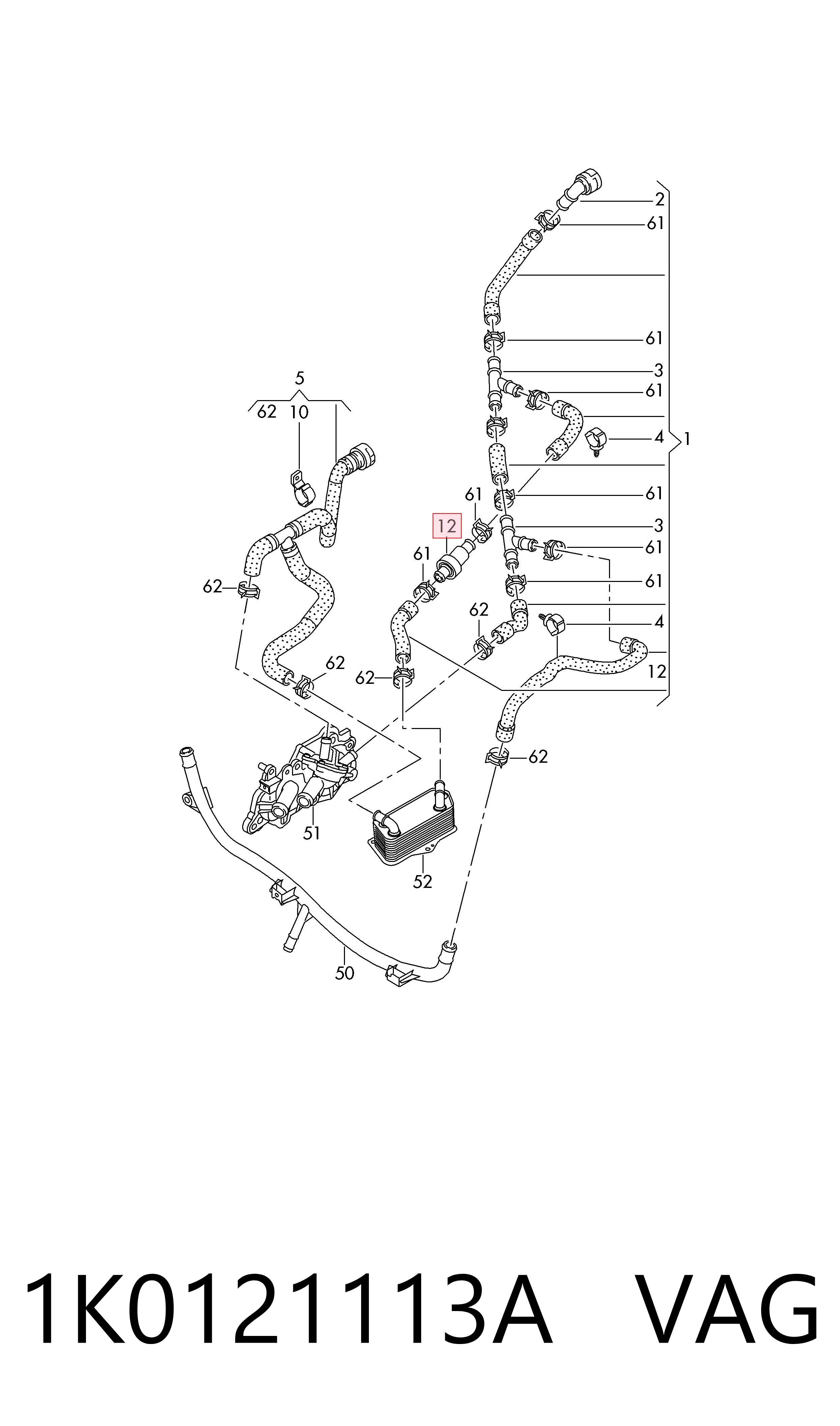 1K0121113A VAG Termostat dodatkowy