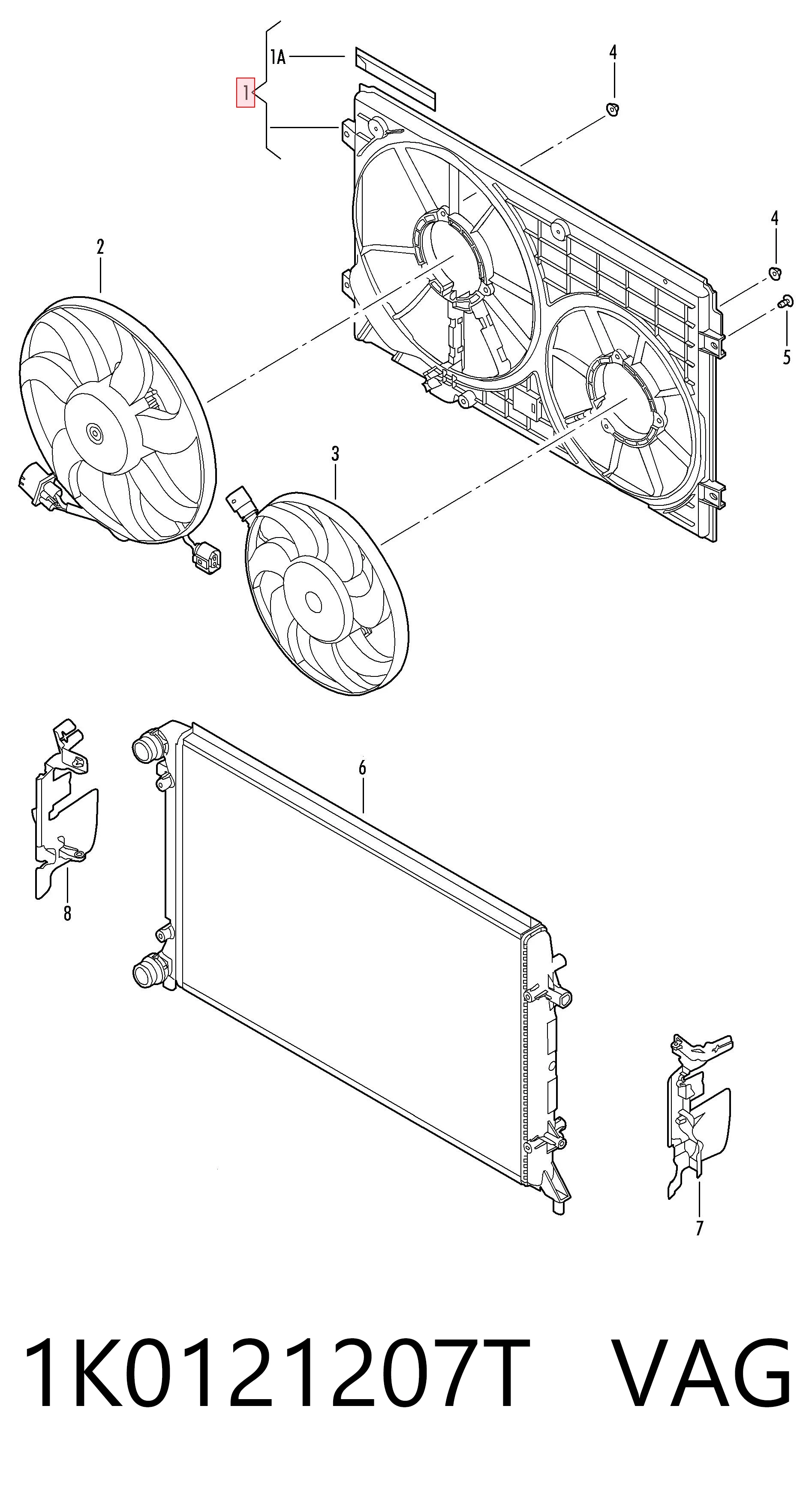 Dyfuzor chłodnicy 3L959002 AND