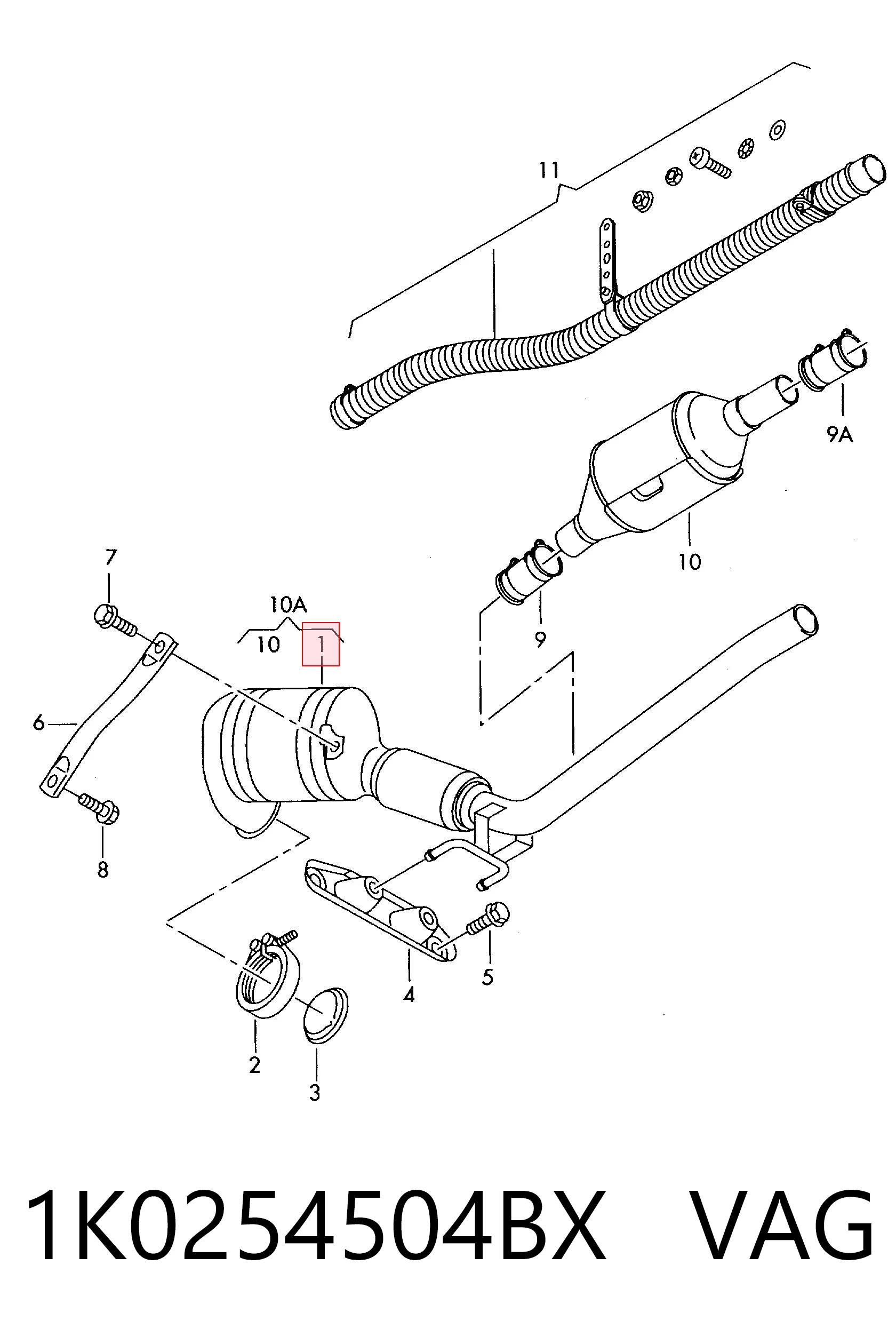 Konwerter-katalizator do Volkswagen Caddy III 2KB, 2KJ, 2CB, 2CJ